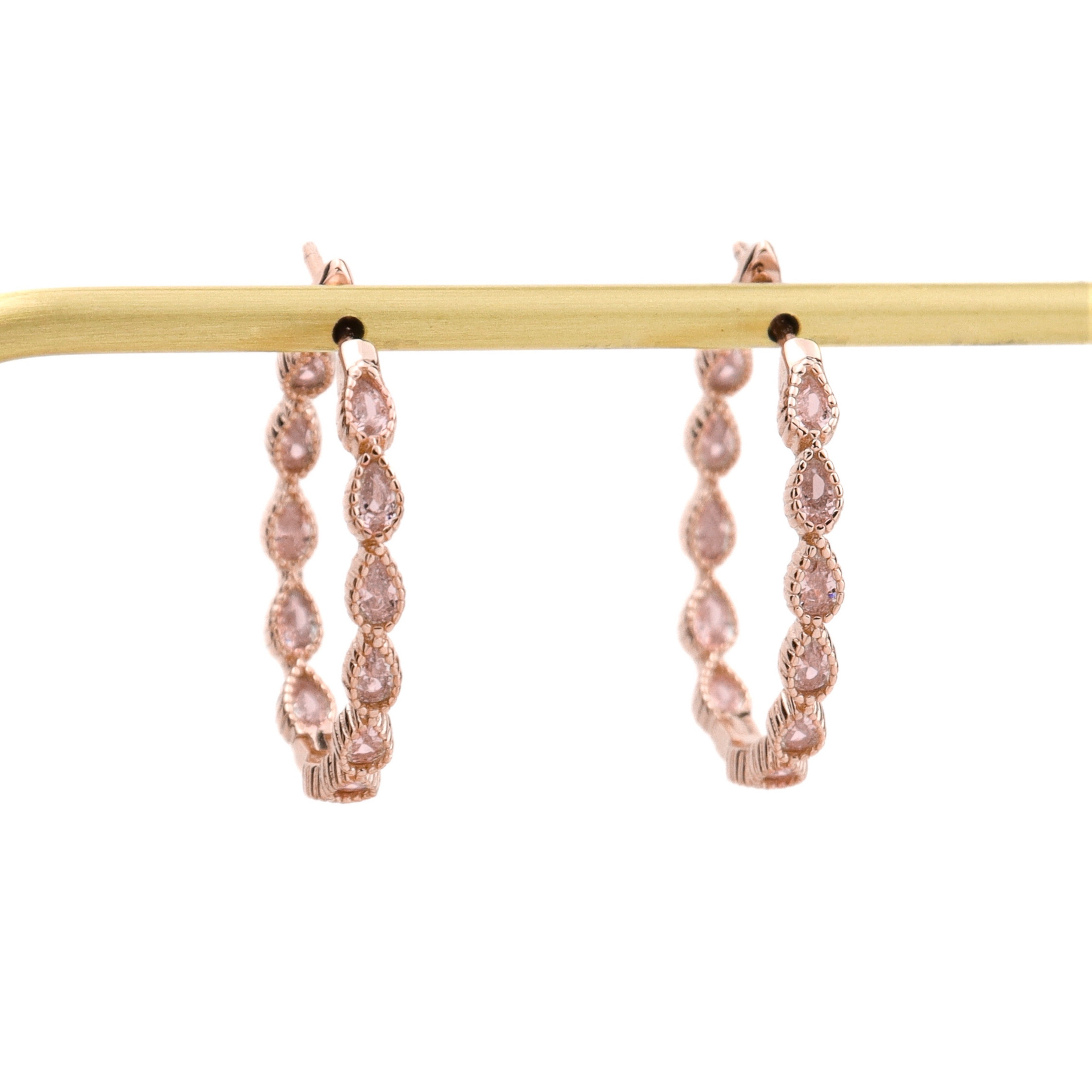 Earrings ~ Sterling Collection ~ Pear Hoops SHOPIVERSARY BLOWOUT