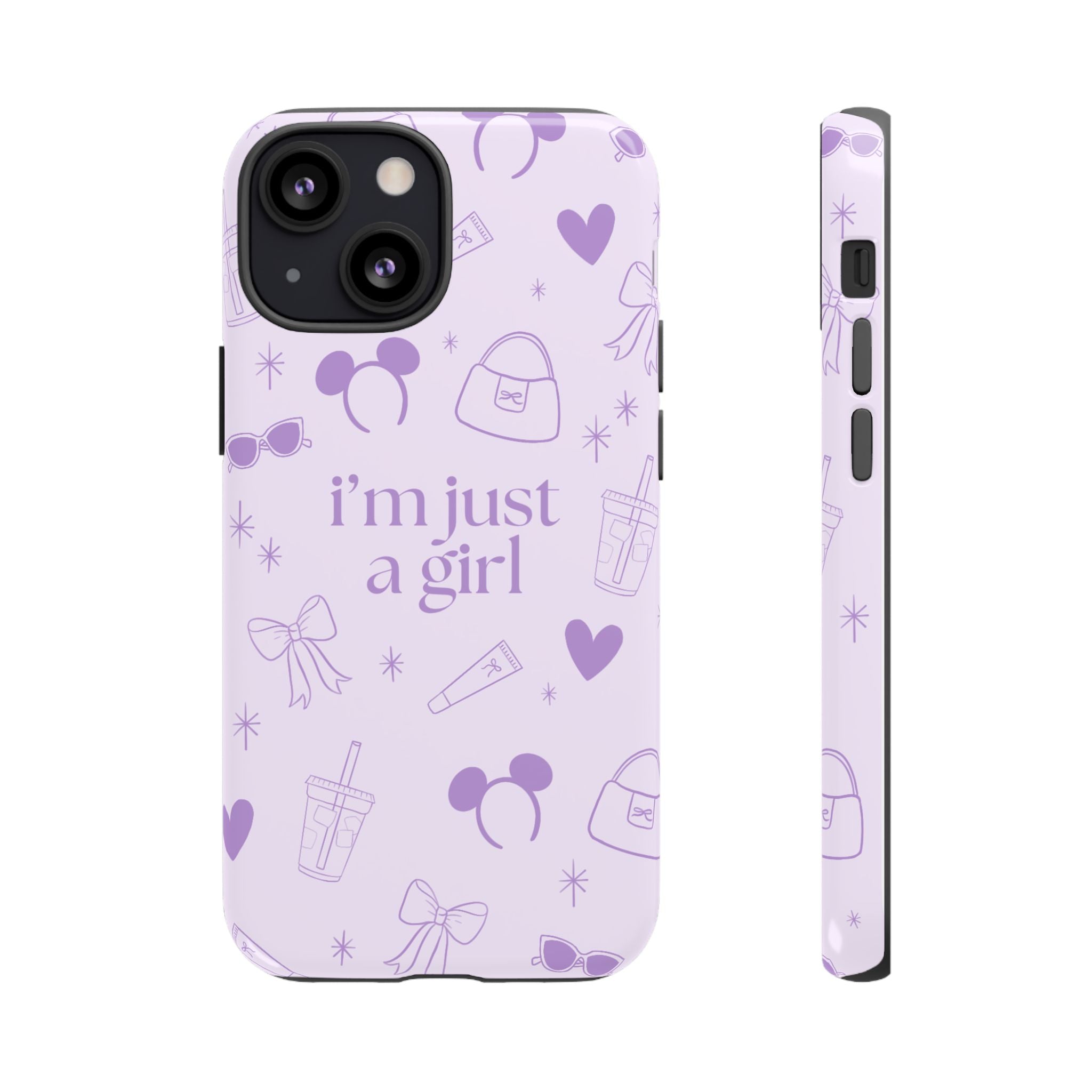 Phone Case - I'm Just a Girl (purple)