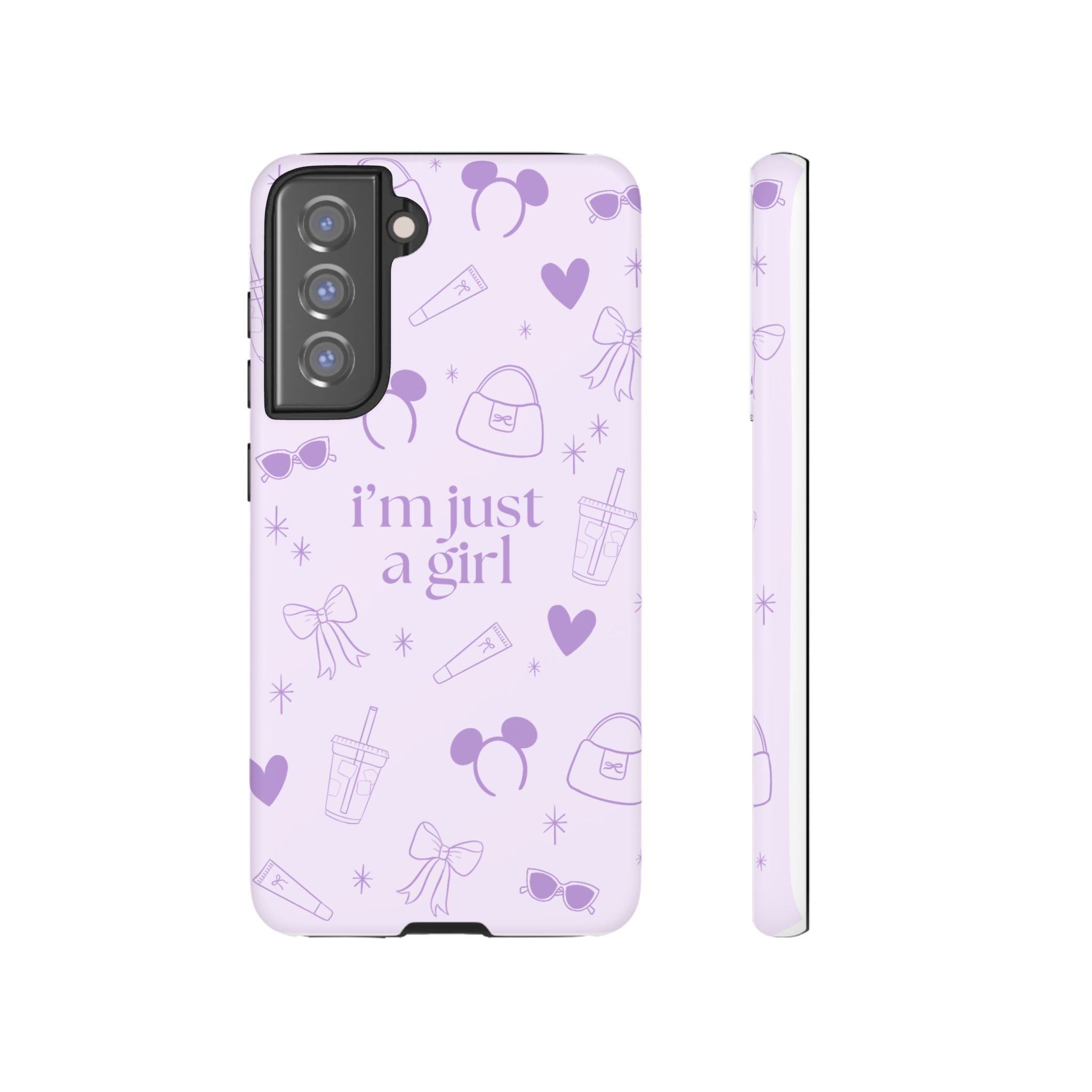 Phone Case - I'm Just a Girl (purple)