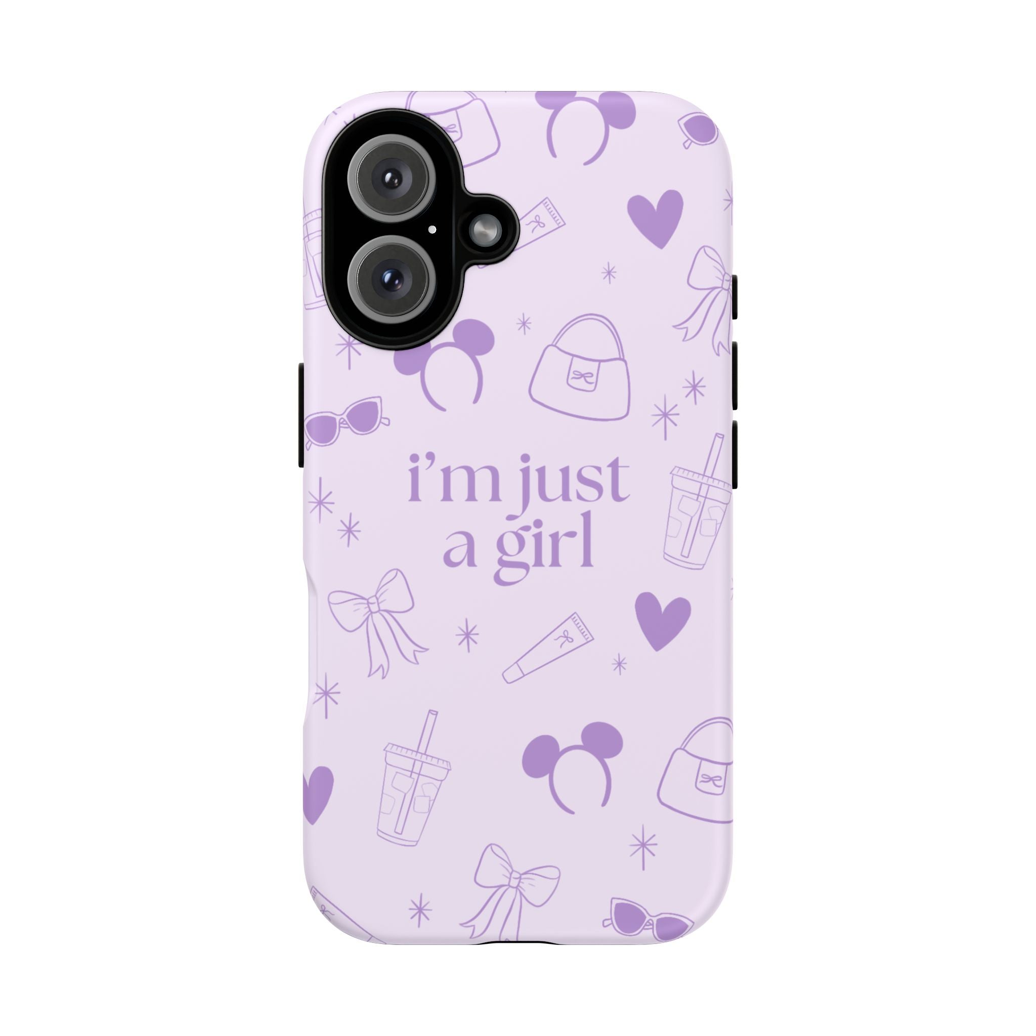 Phone Case - I'm Just a Girl (purple)