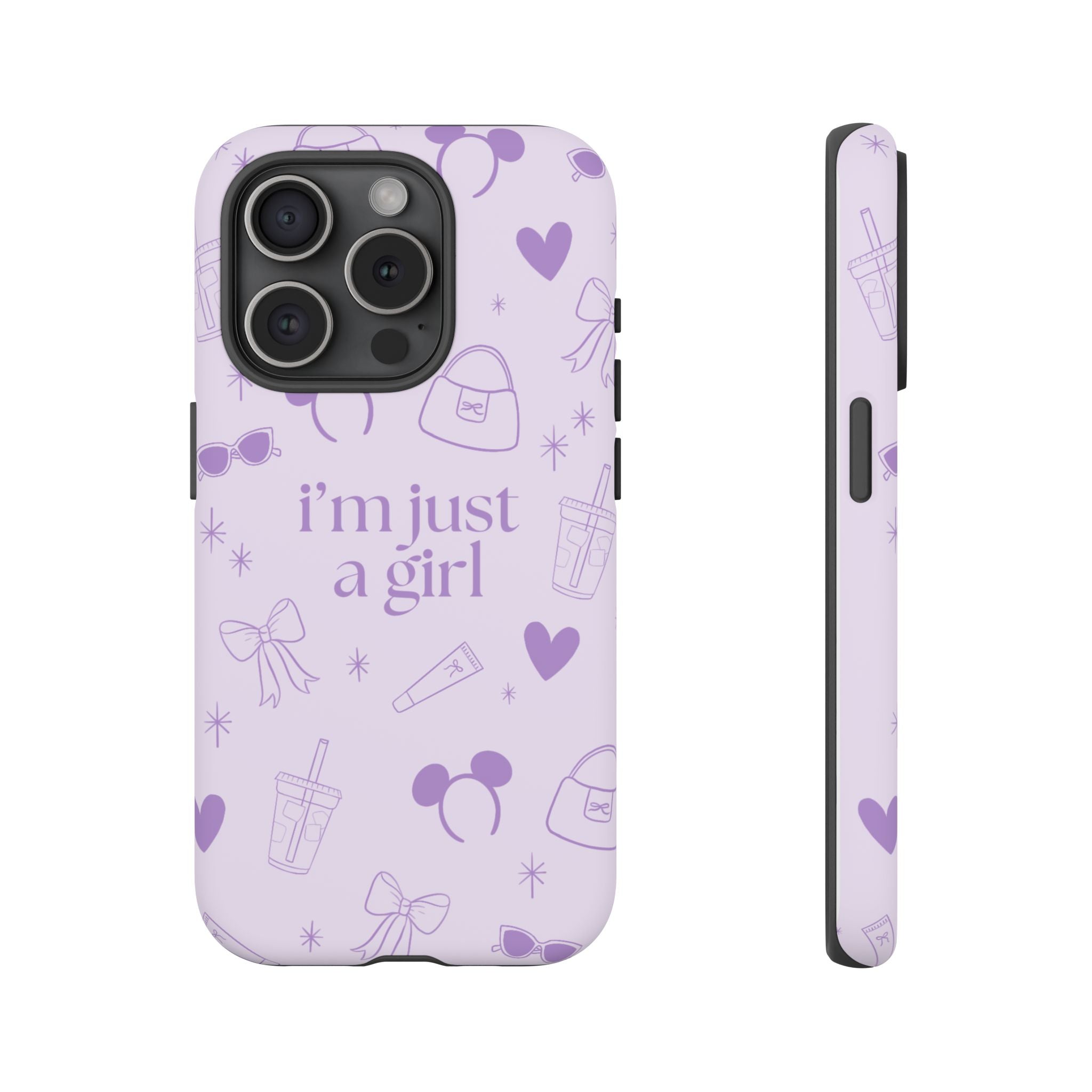 Phone Case - I'm Just a Girl (purple)