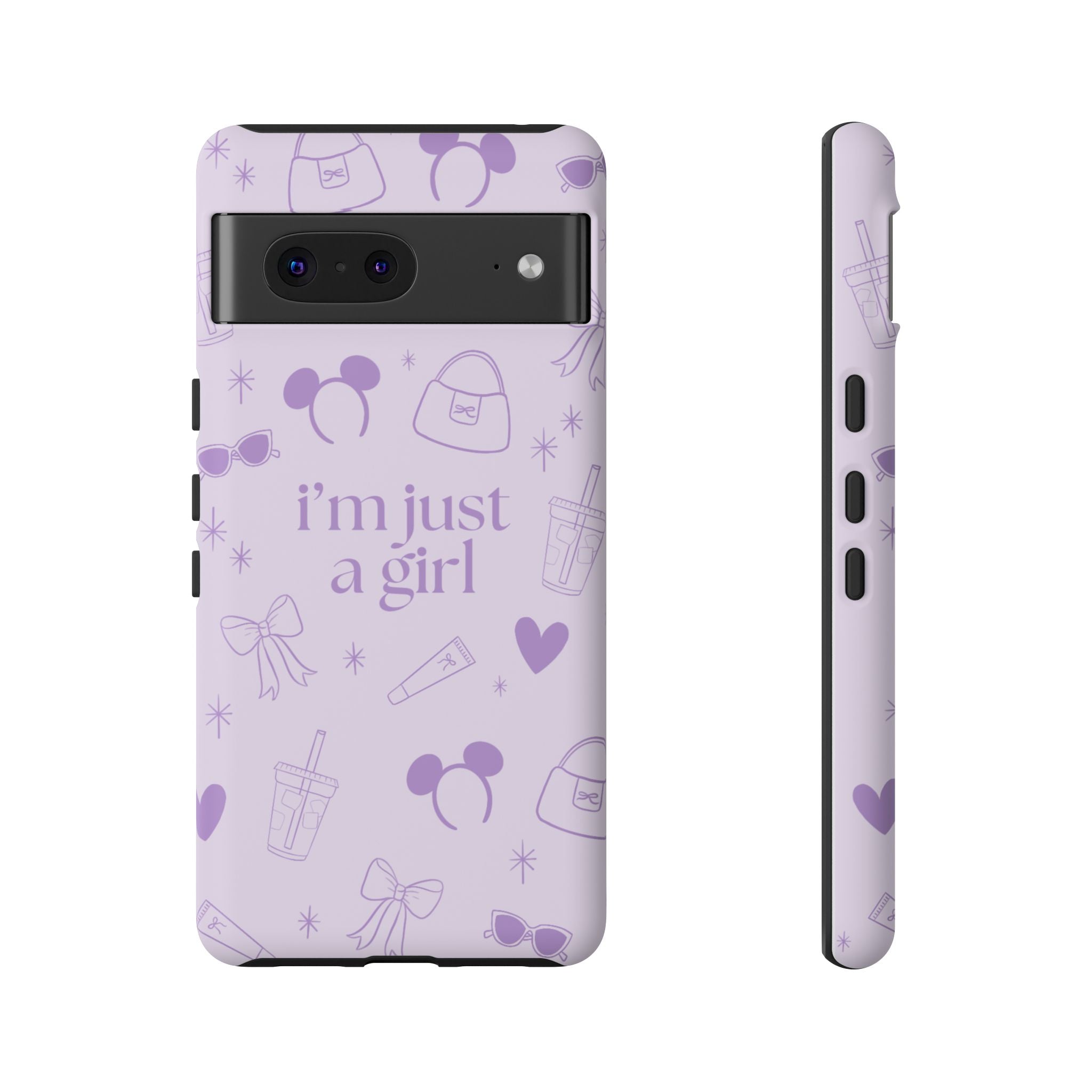 Phone Case - I'm Just a Girl (purple)