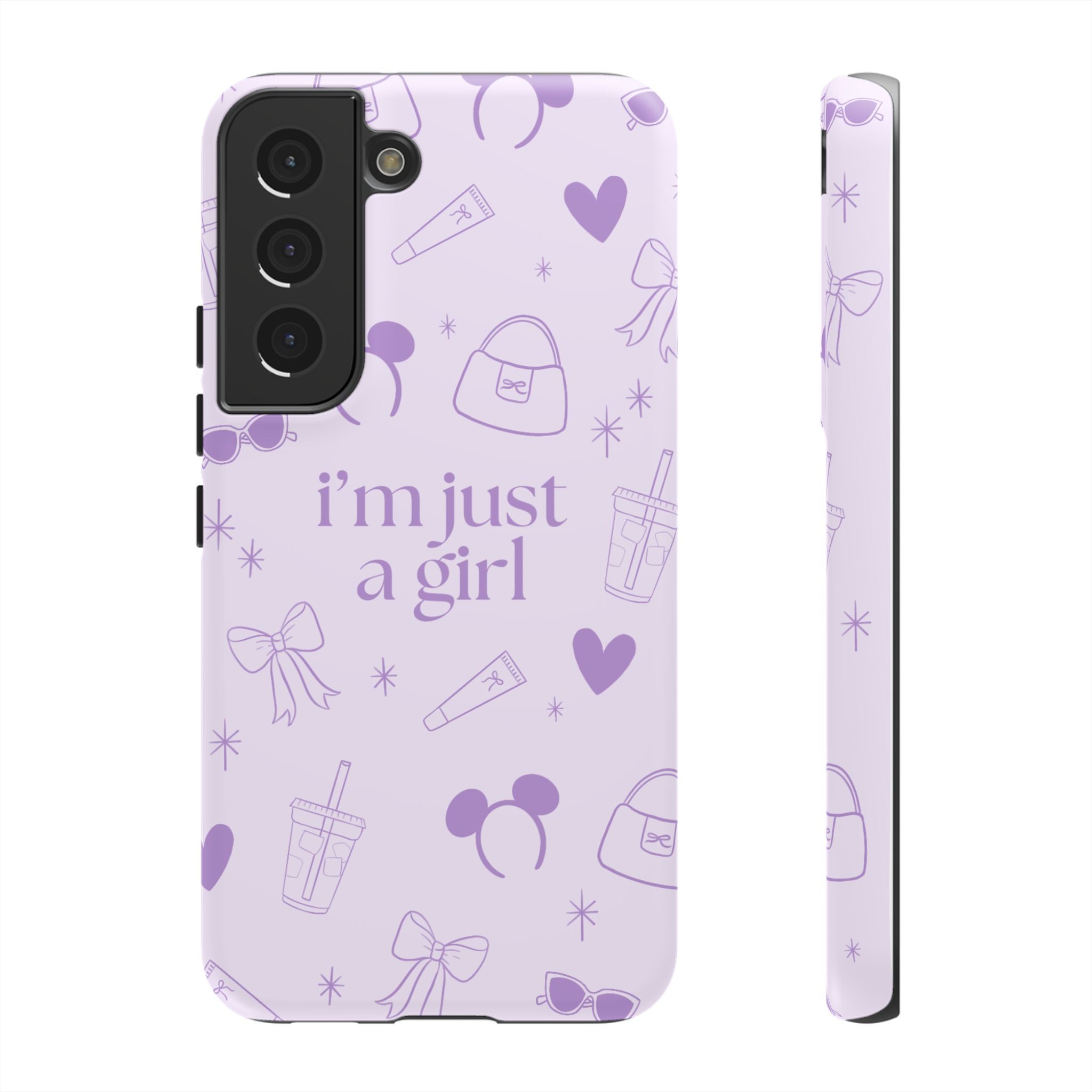 Phone Case - I'm Just a Girl (purple)
