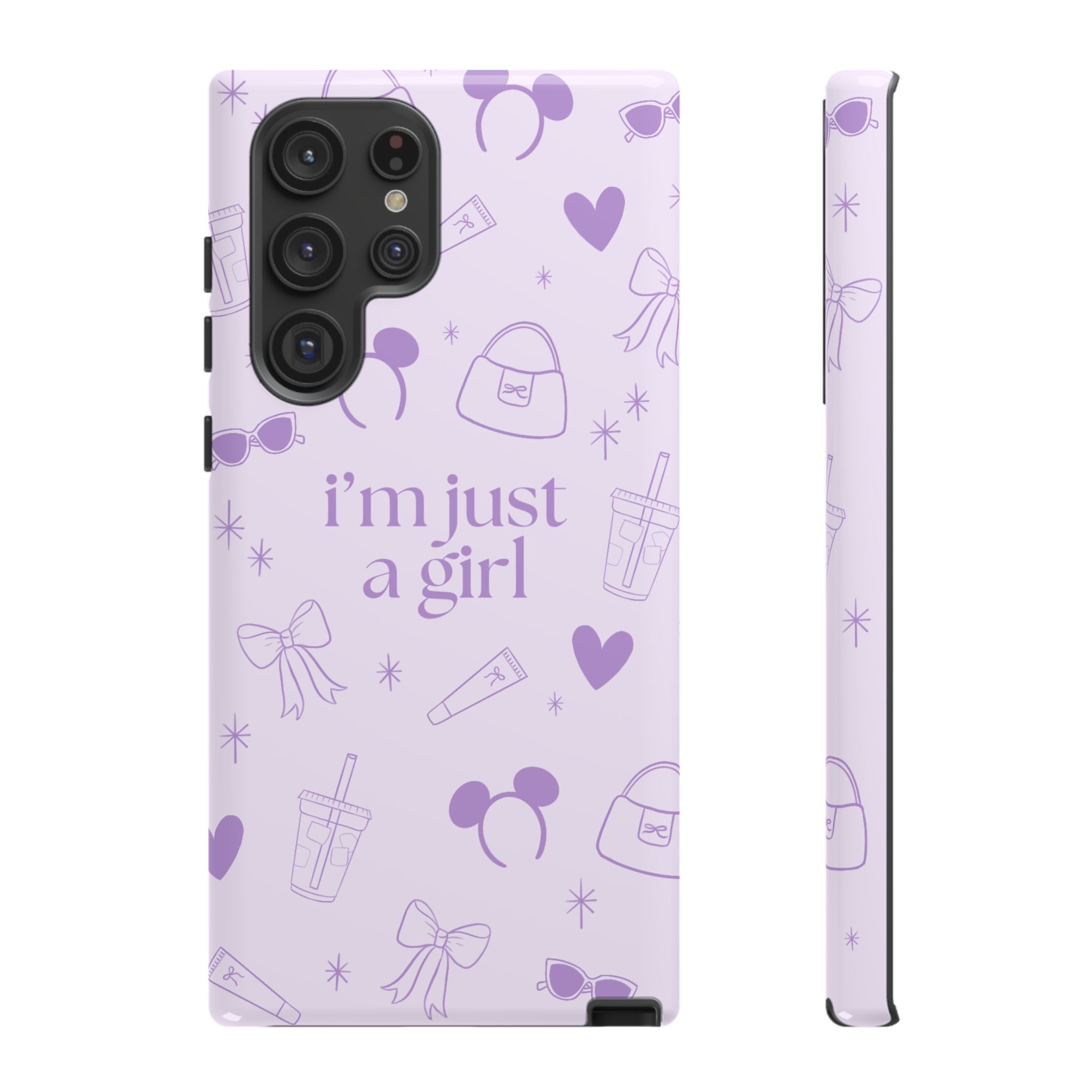 Phone Case - I'm Just a Girl (purple)