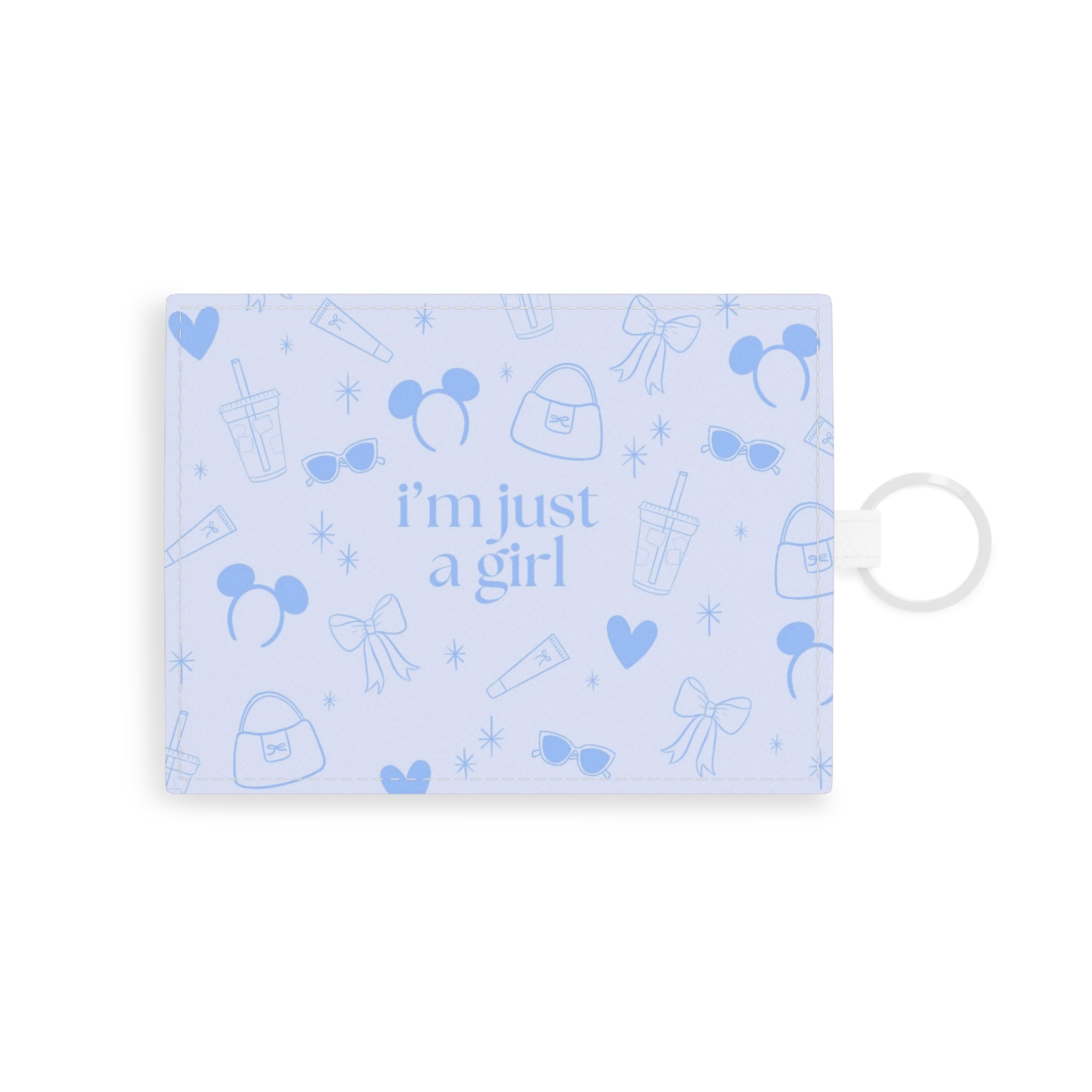 Card Holder - I'm Just a Girl (blue)