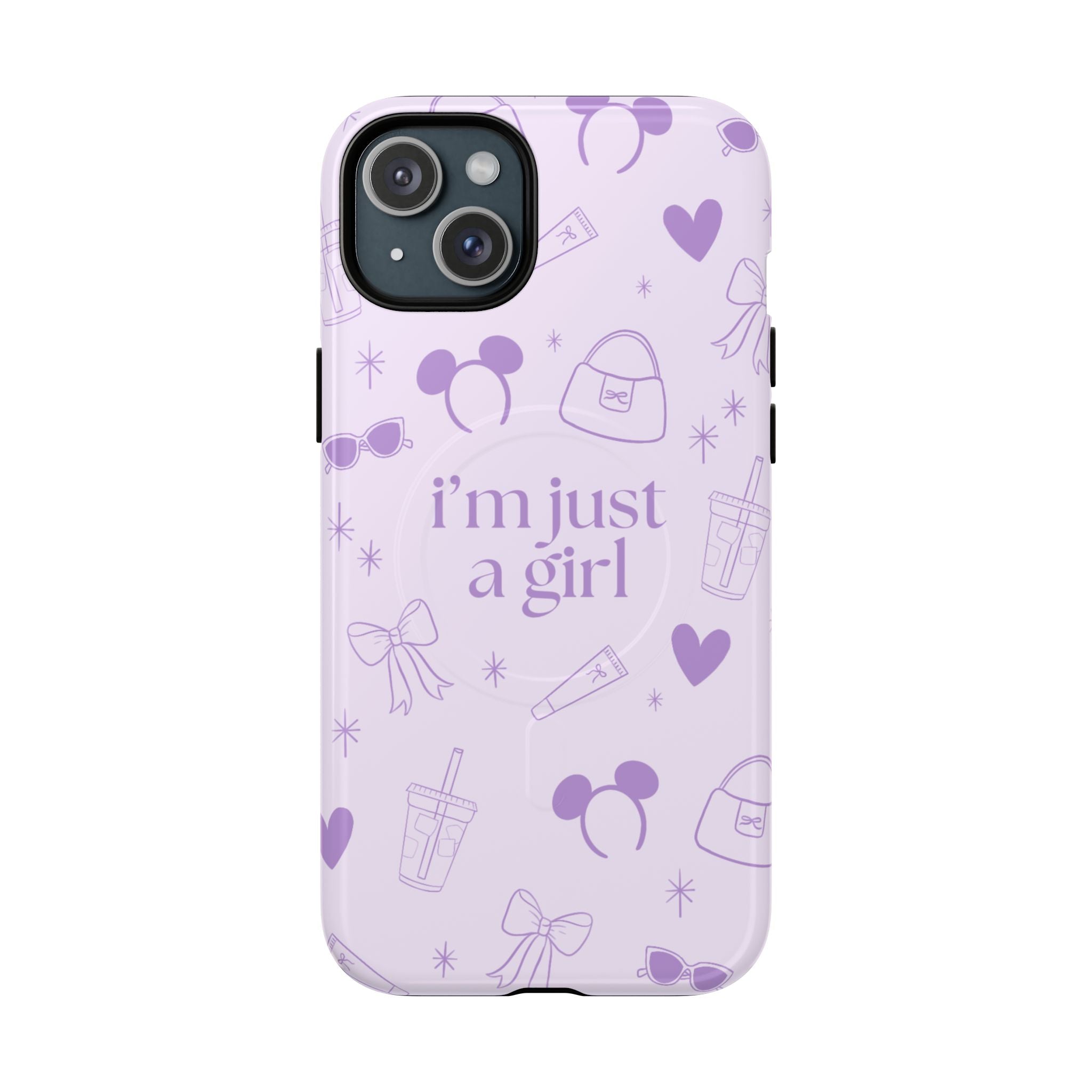 Phone Case - I'm Just a Girl (purple) MAG SAFE