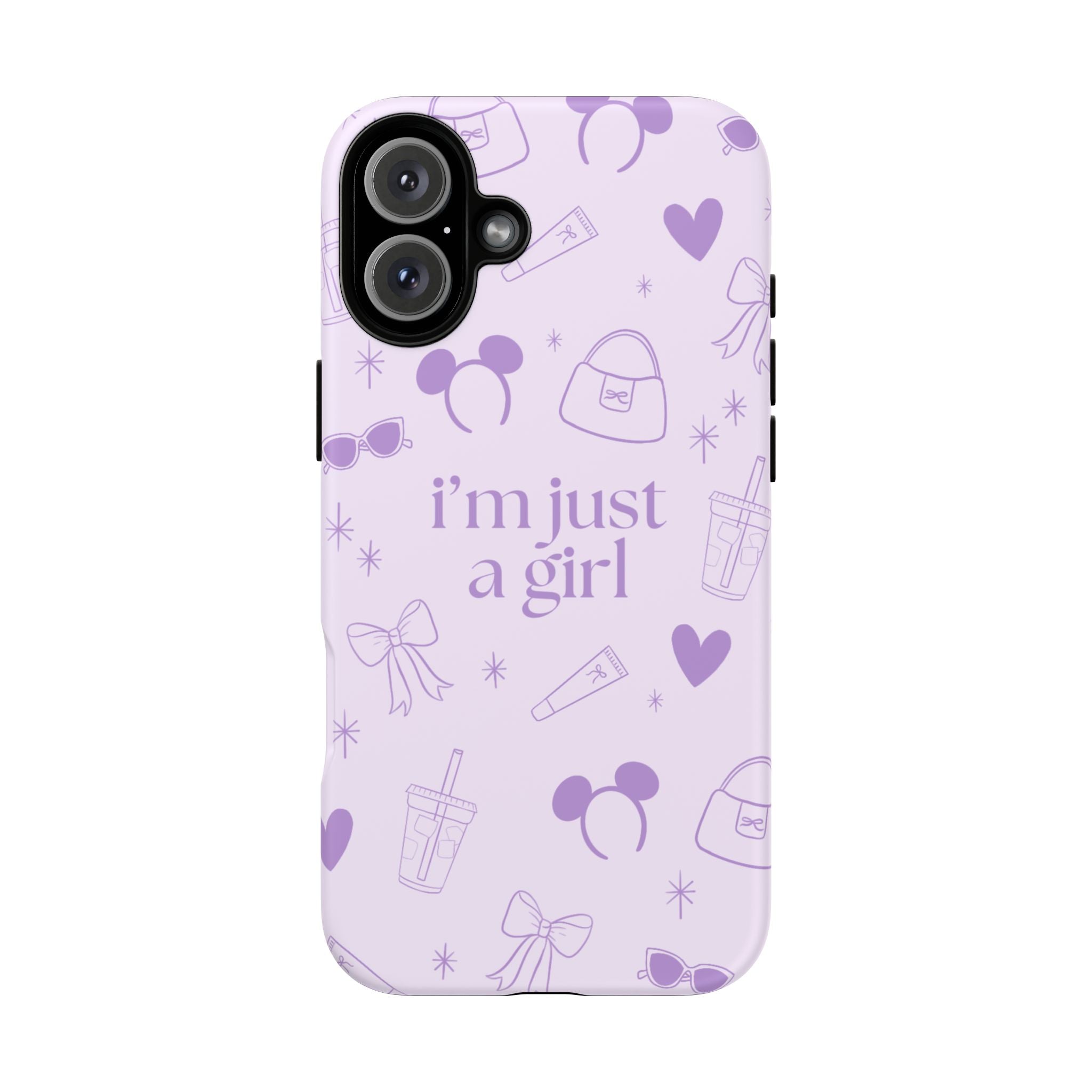 Phone Case - I'm Just a Girl (purple)
