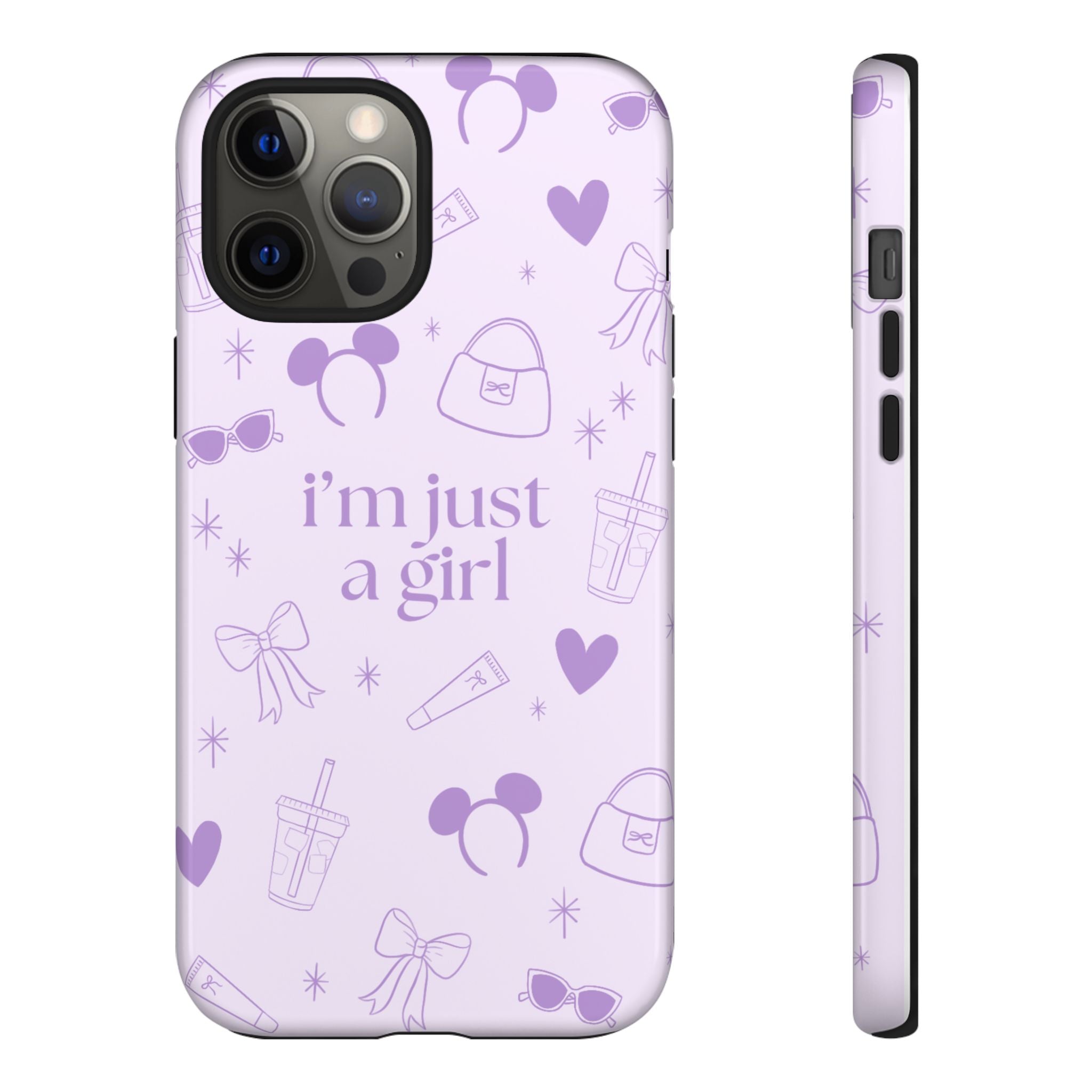 Phone Case - I'm Just a Girl (purple)