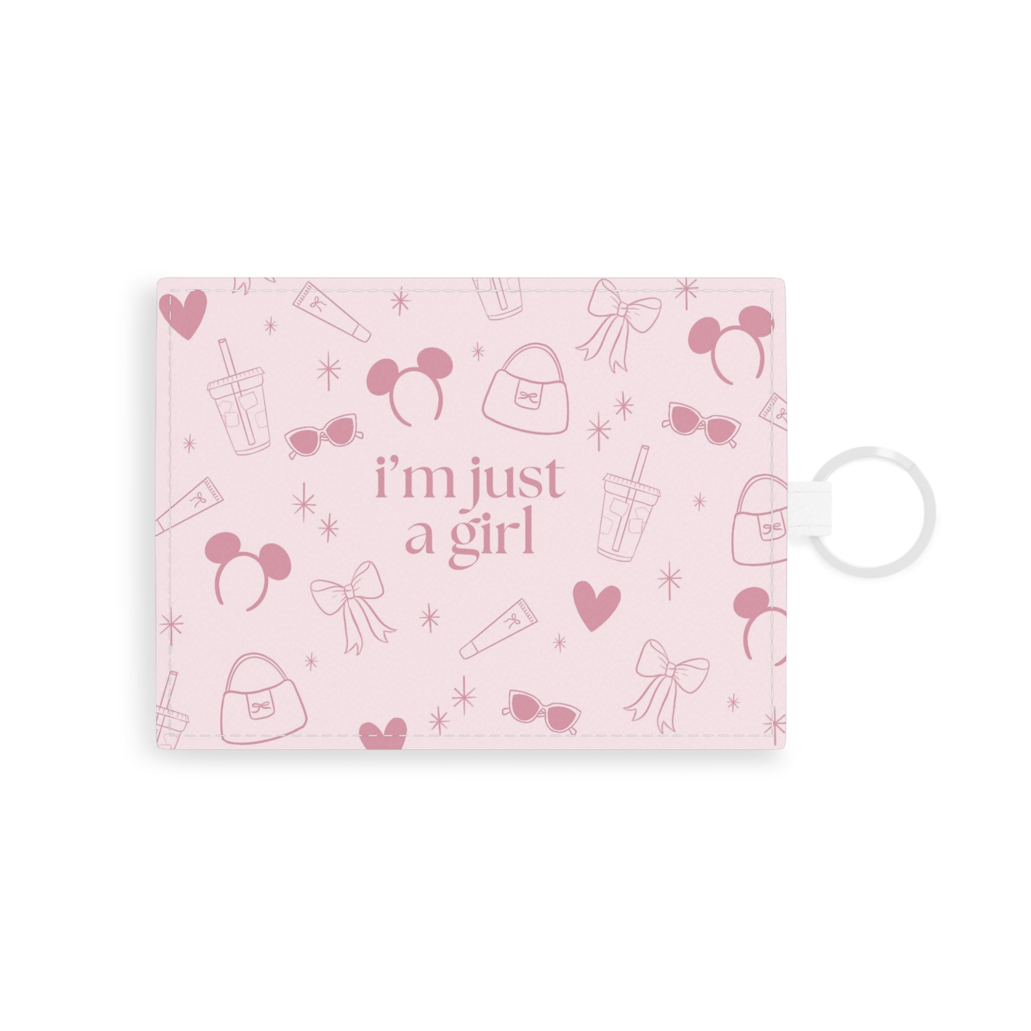 Card Holder - I'm Just a Girl (pink)