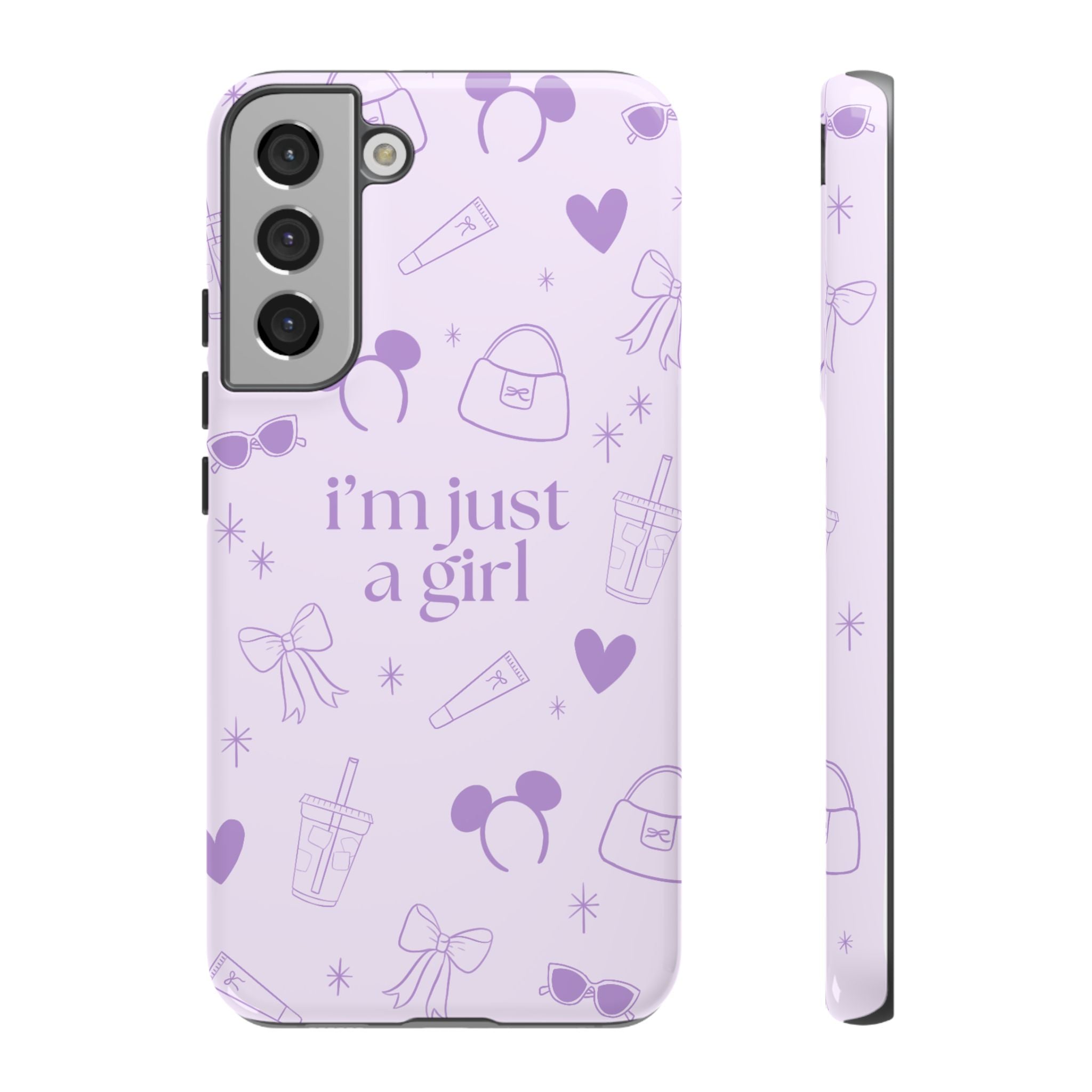 Phone Case - I'm Just a Girl (purple)
