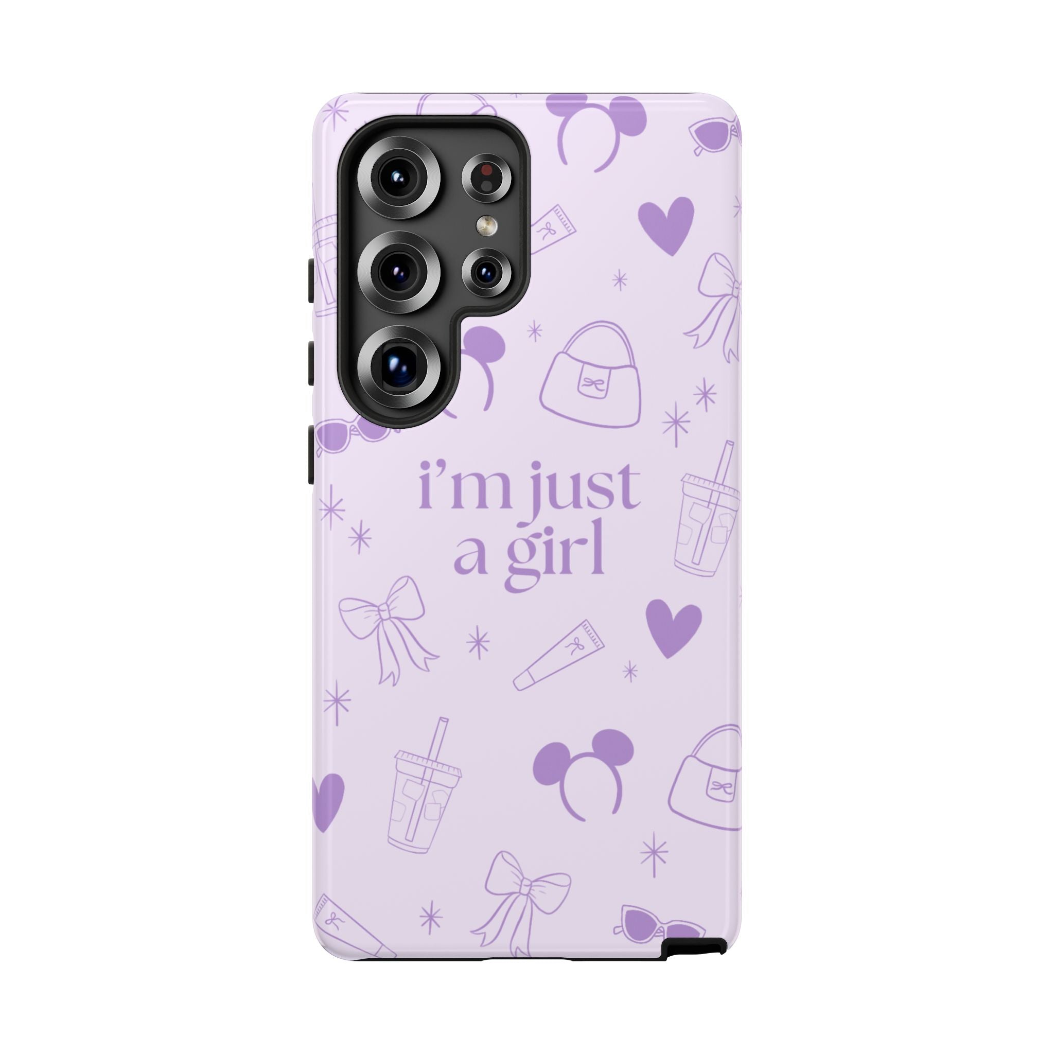 Phone Case - I'm Just a Girl (purple)