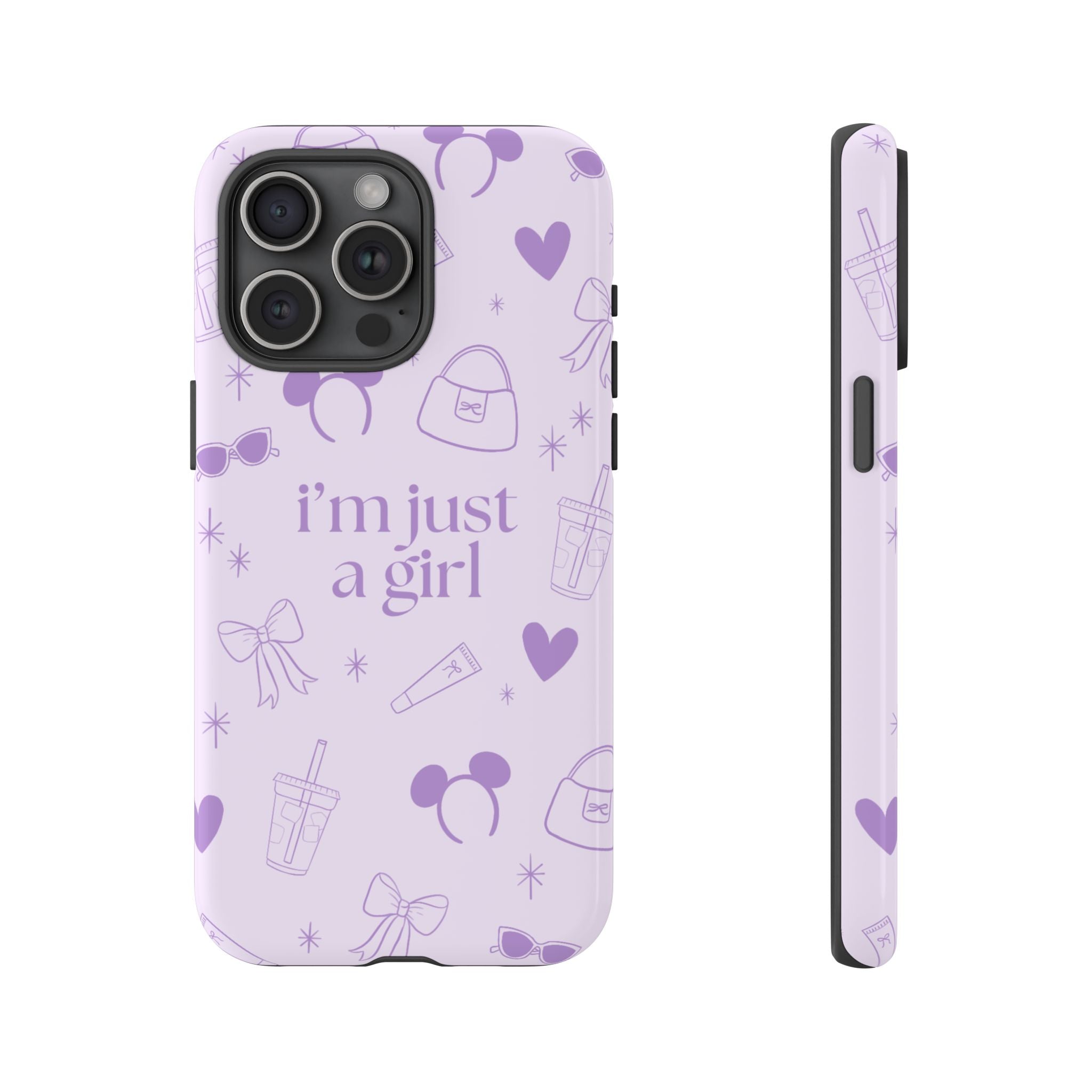 Phone Case - I'm Just a Girl (purple)