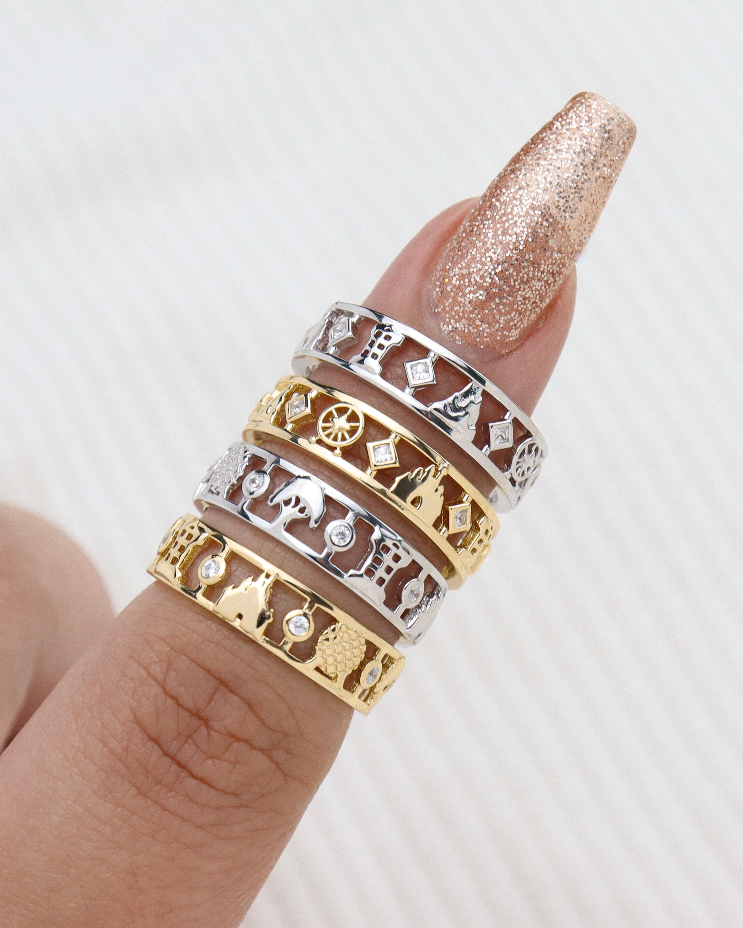 Ring ~ Sterling Collection ~ Land and World Stacker