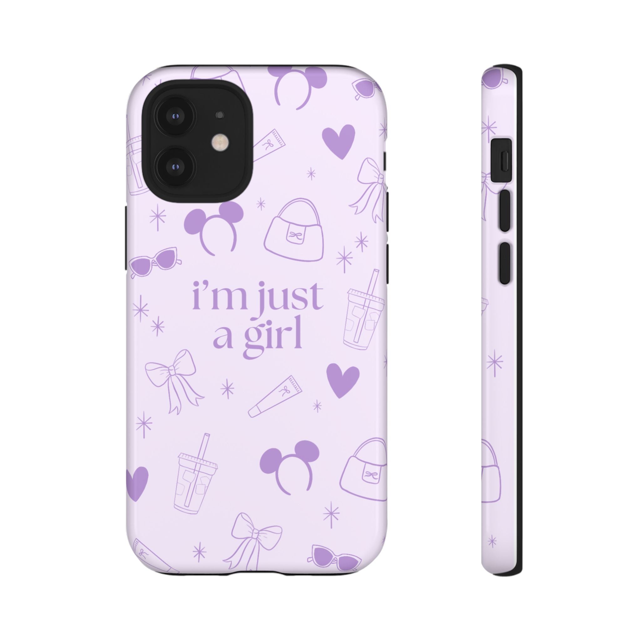 Phone Case - I'm Just a Girl (purple)
