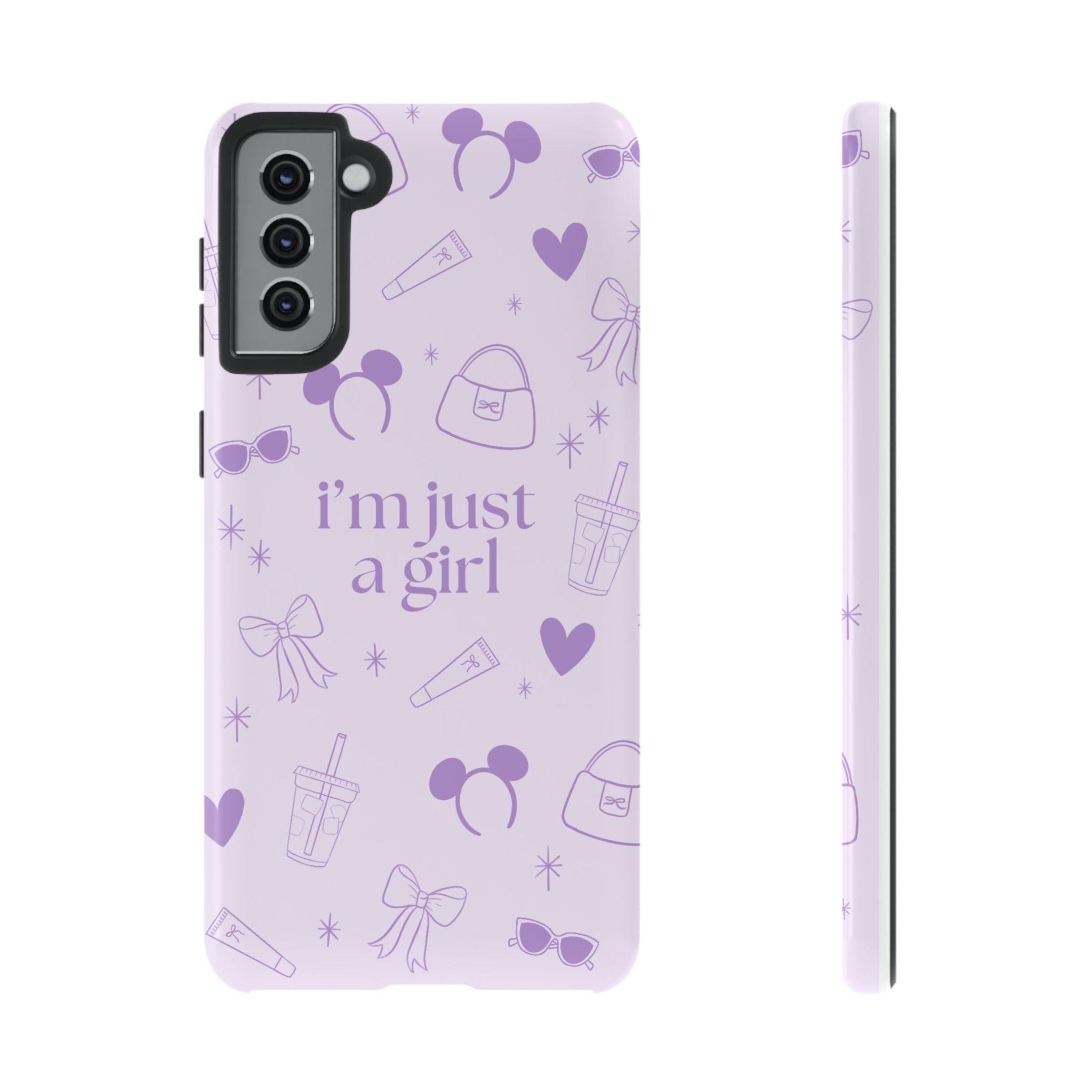 Phone Case - I'm Just a Girl (purple)