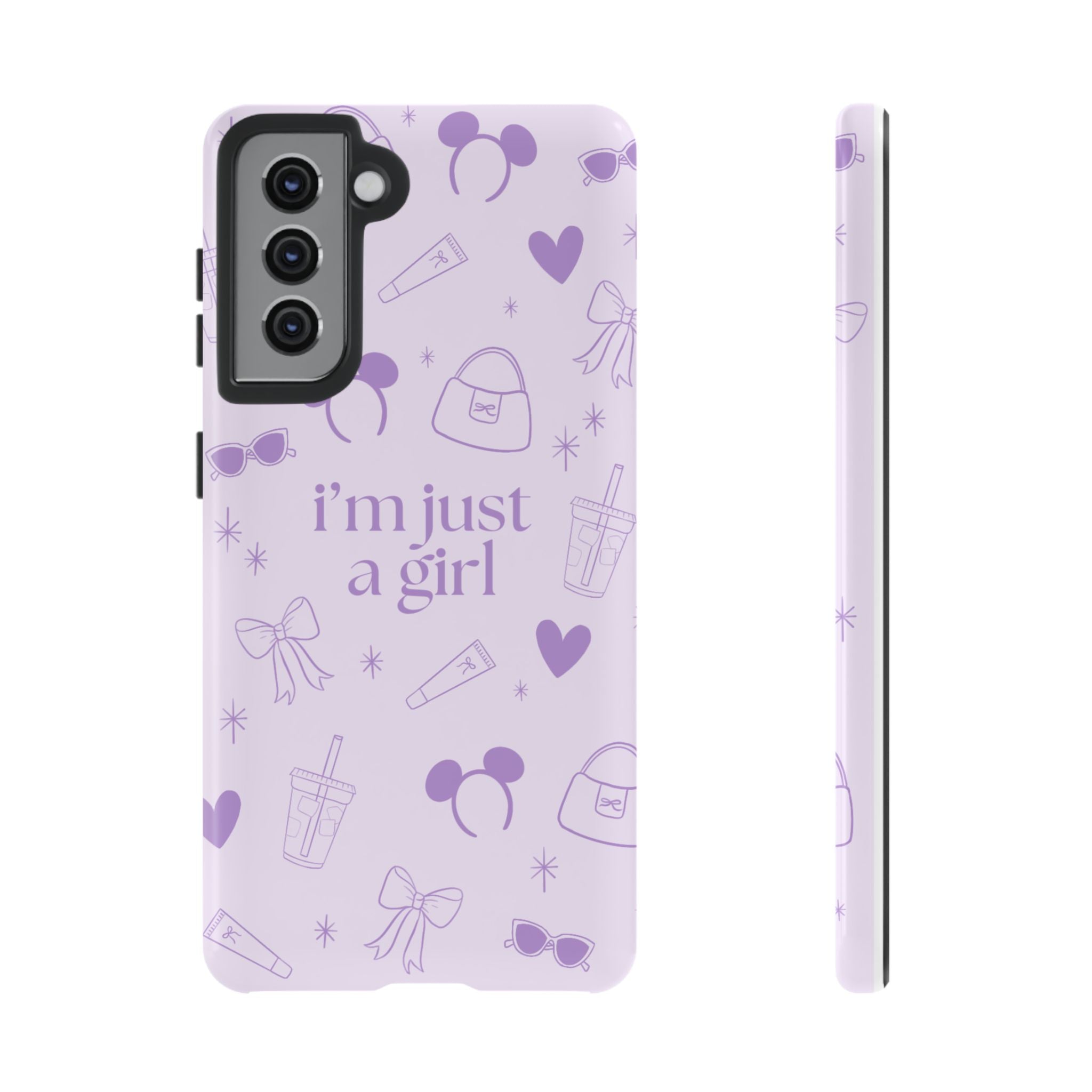 Phone Case - I'm Just a Girl (purple)