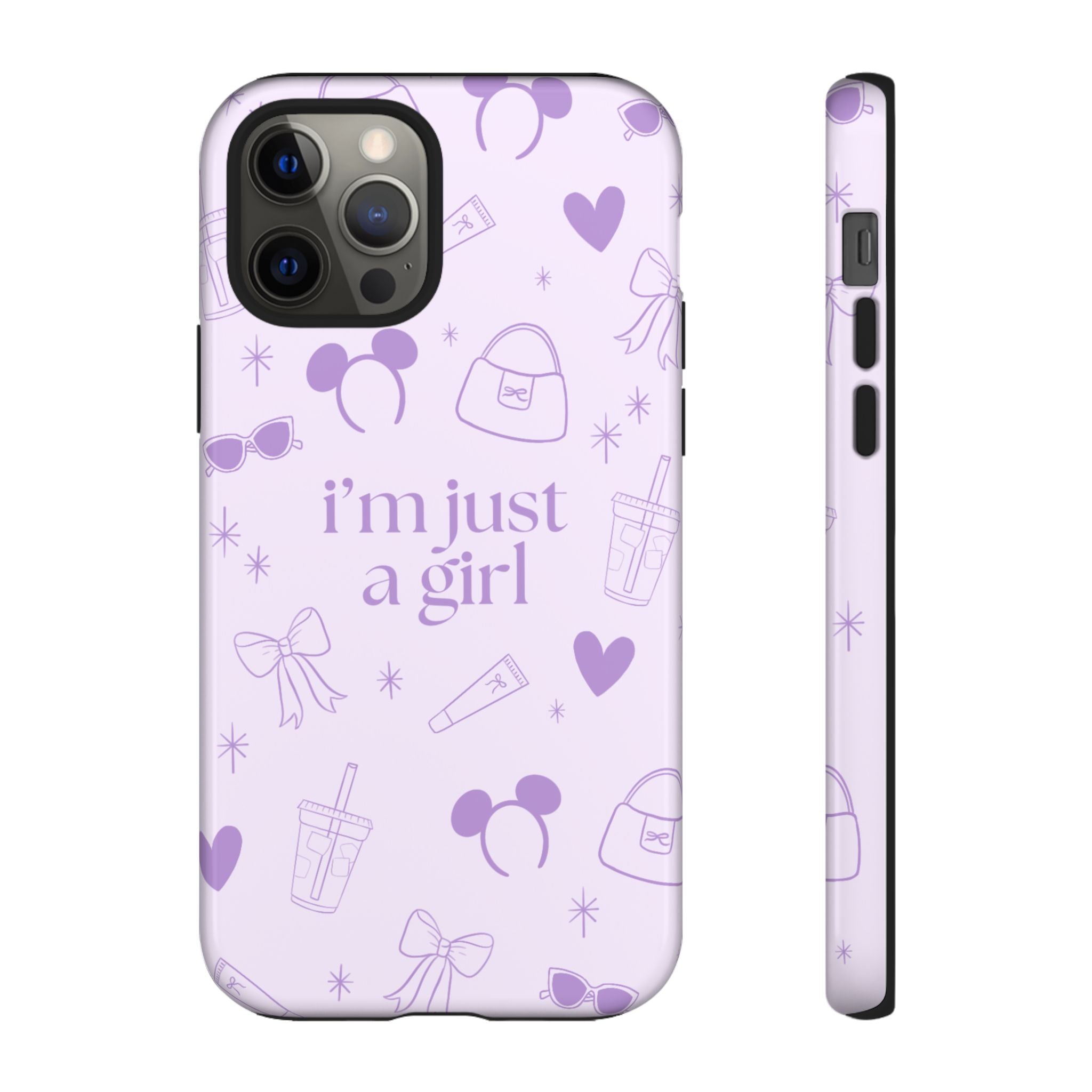 Phone Case - I'm Just a Girl (purple)