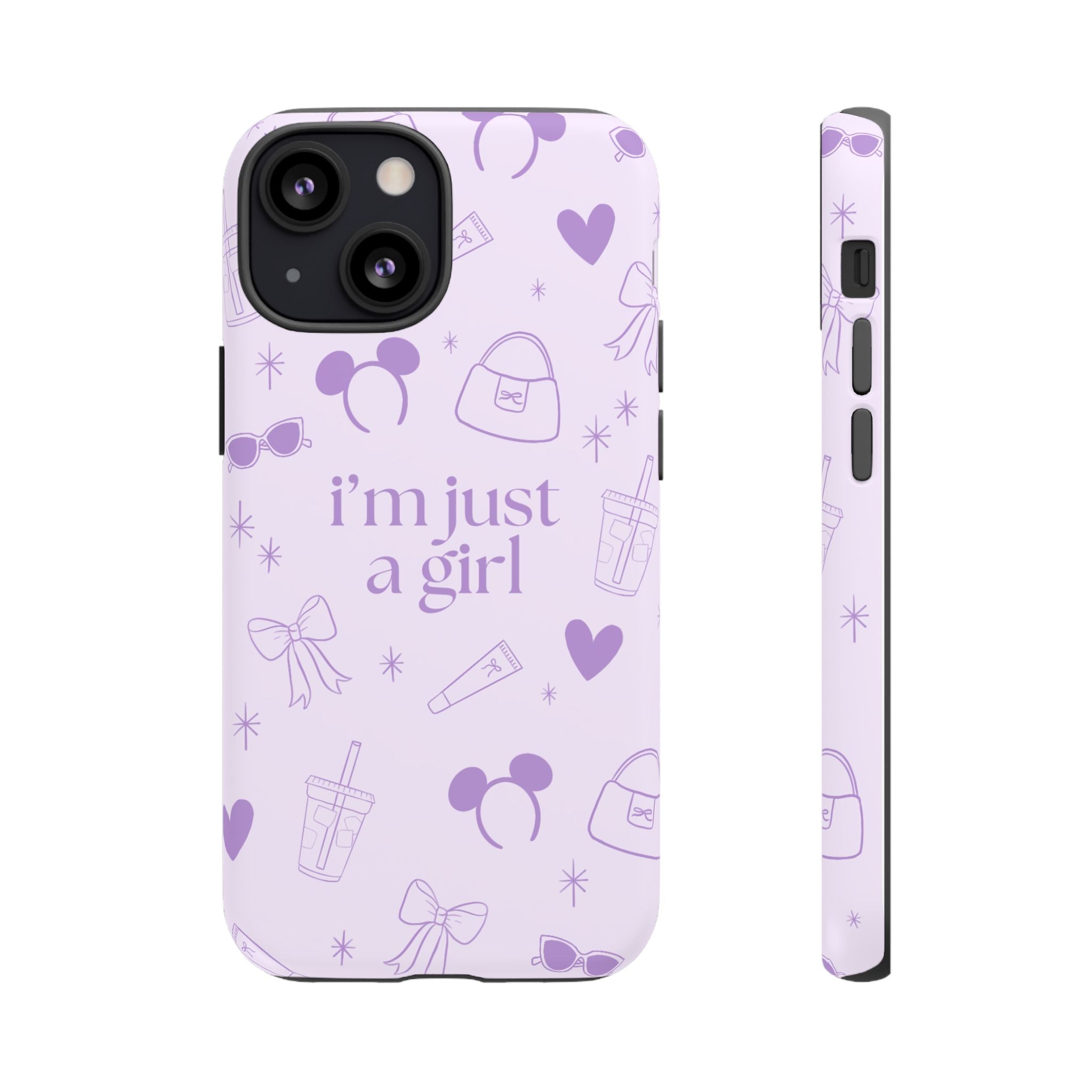 Phone Case - I'm Just a Girl (purple)