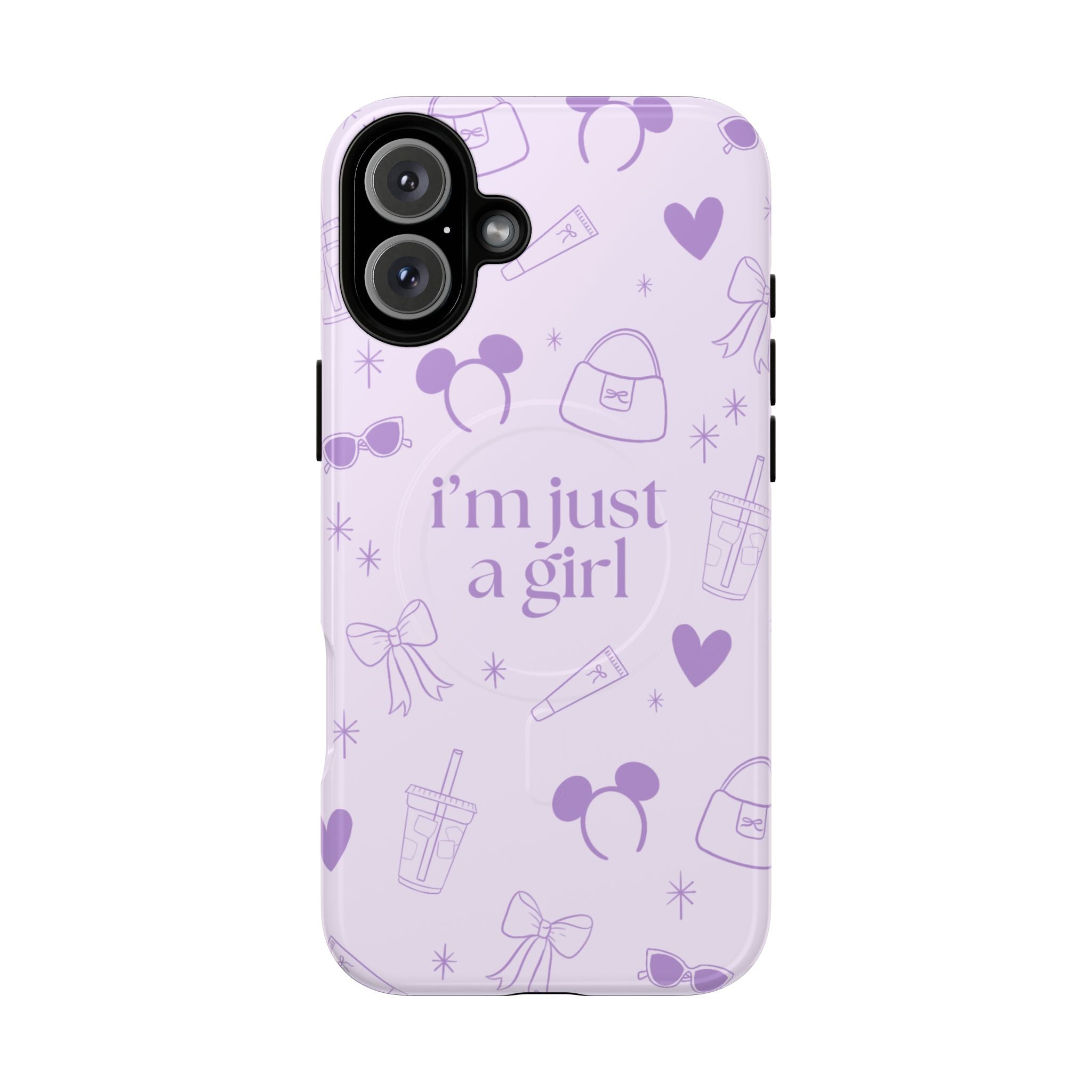 Phone Case - I'm Just a Girl (purple) MAG SAFE