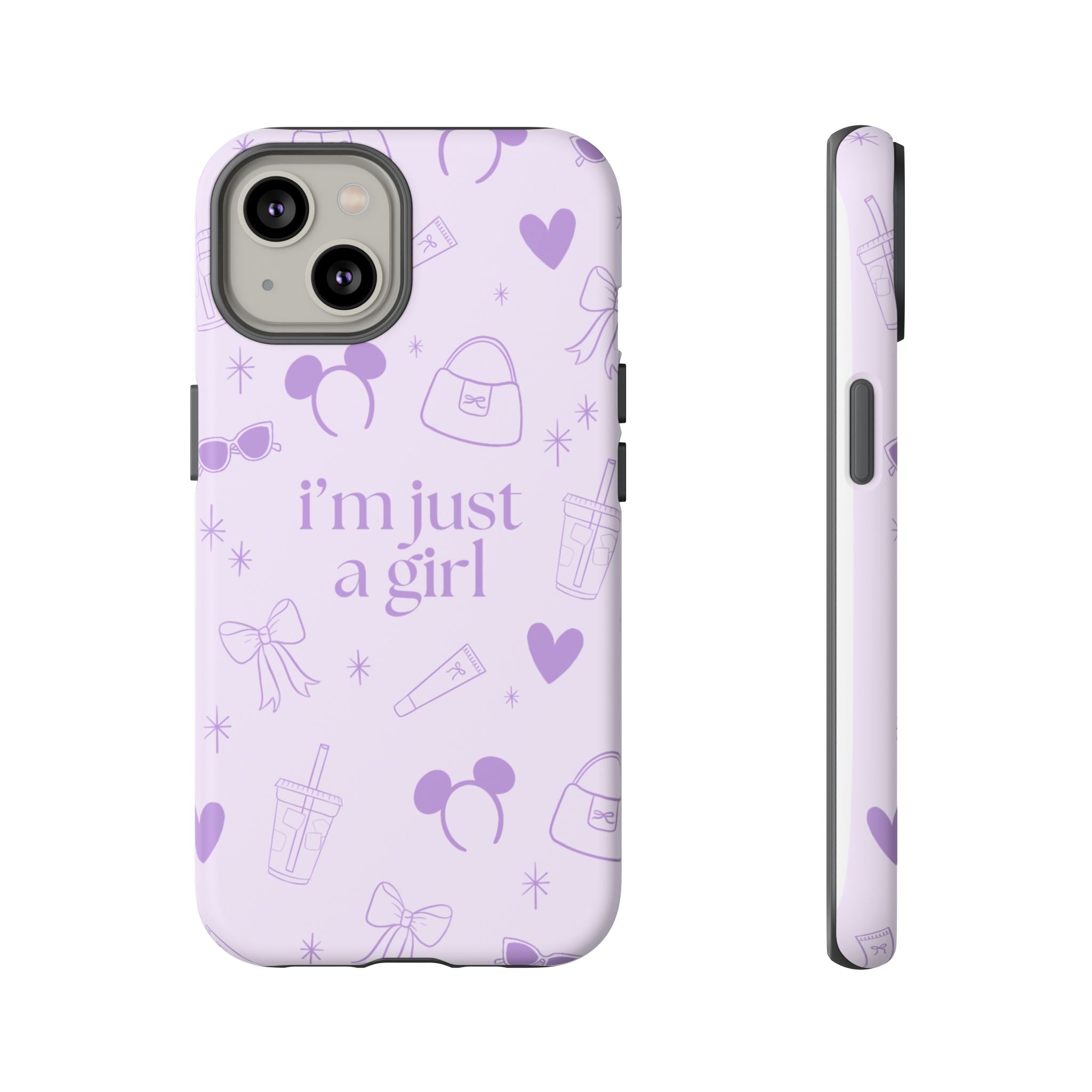 Phone Case - I'm Just a Girl (purple)