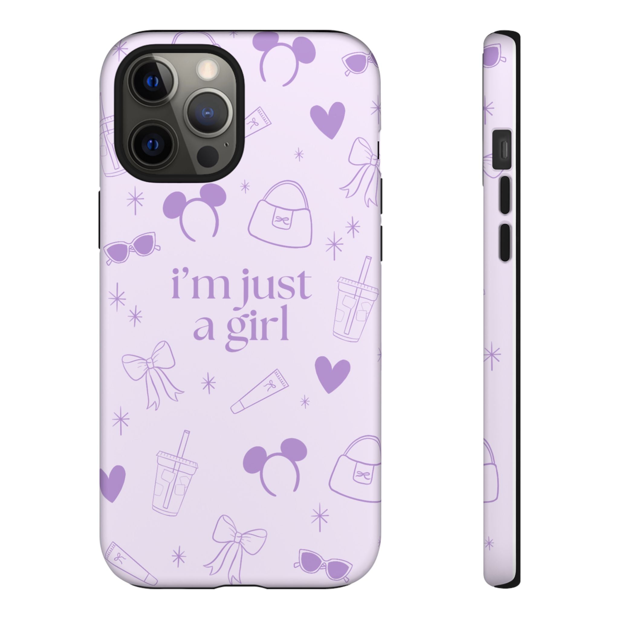 Phone Case - I'm Just a Girl (purple)