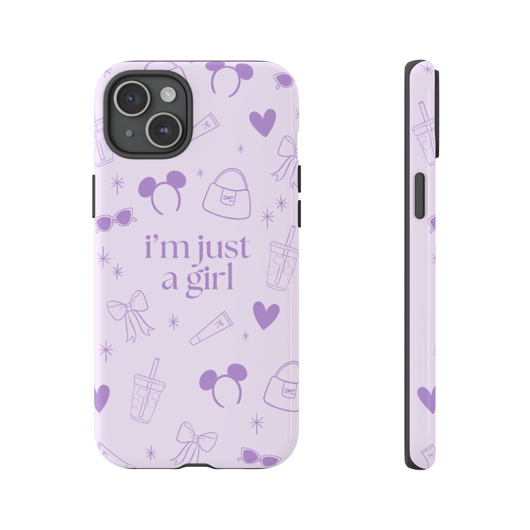 Phone Case - I'm Just a Girl (purple)