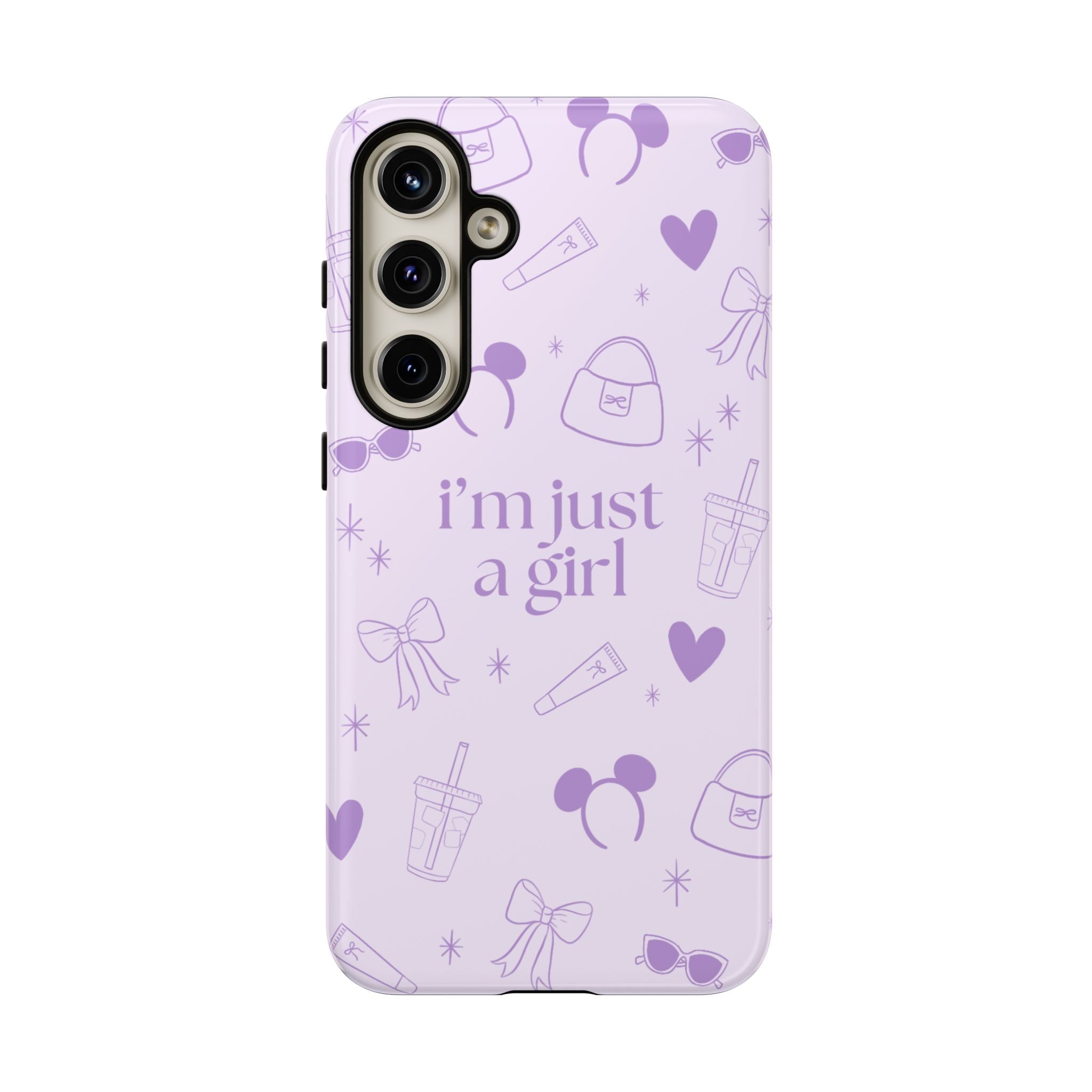 Phone Case - I'm Just a Girl (purple)