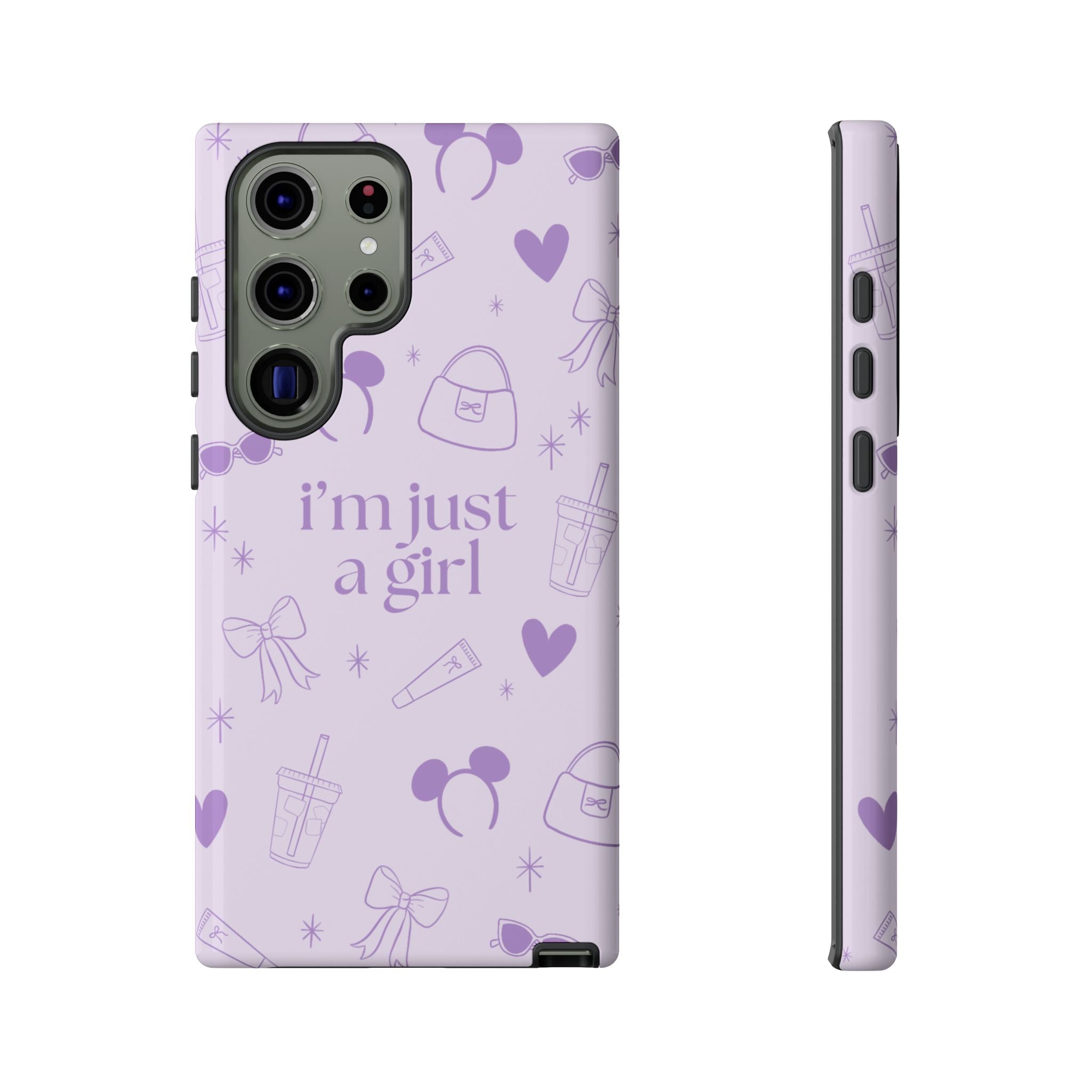 Phone Case - I'm Just a Girl (purple)