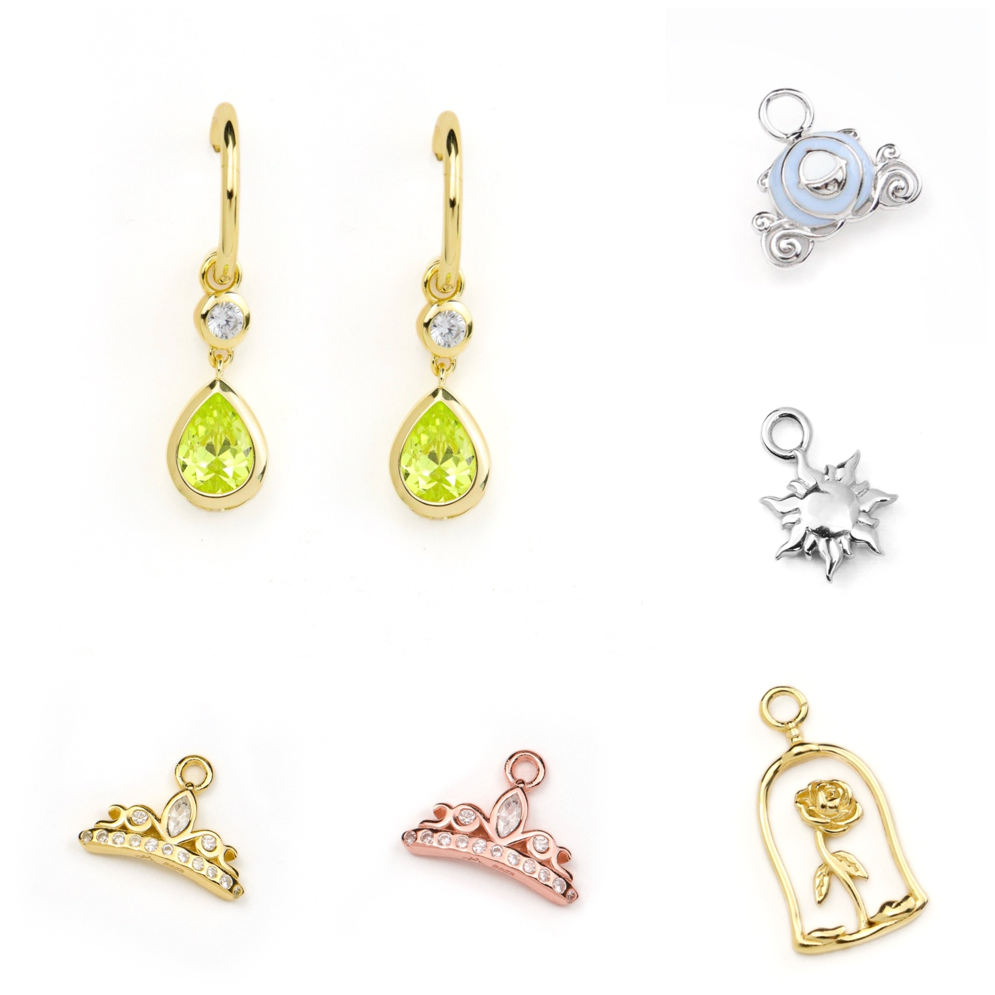 Earrings ~ Sterling Collection ~ Interchangeable Huggie Hoops ~ Princess Collection