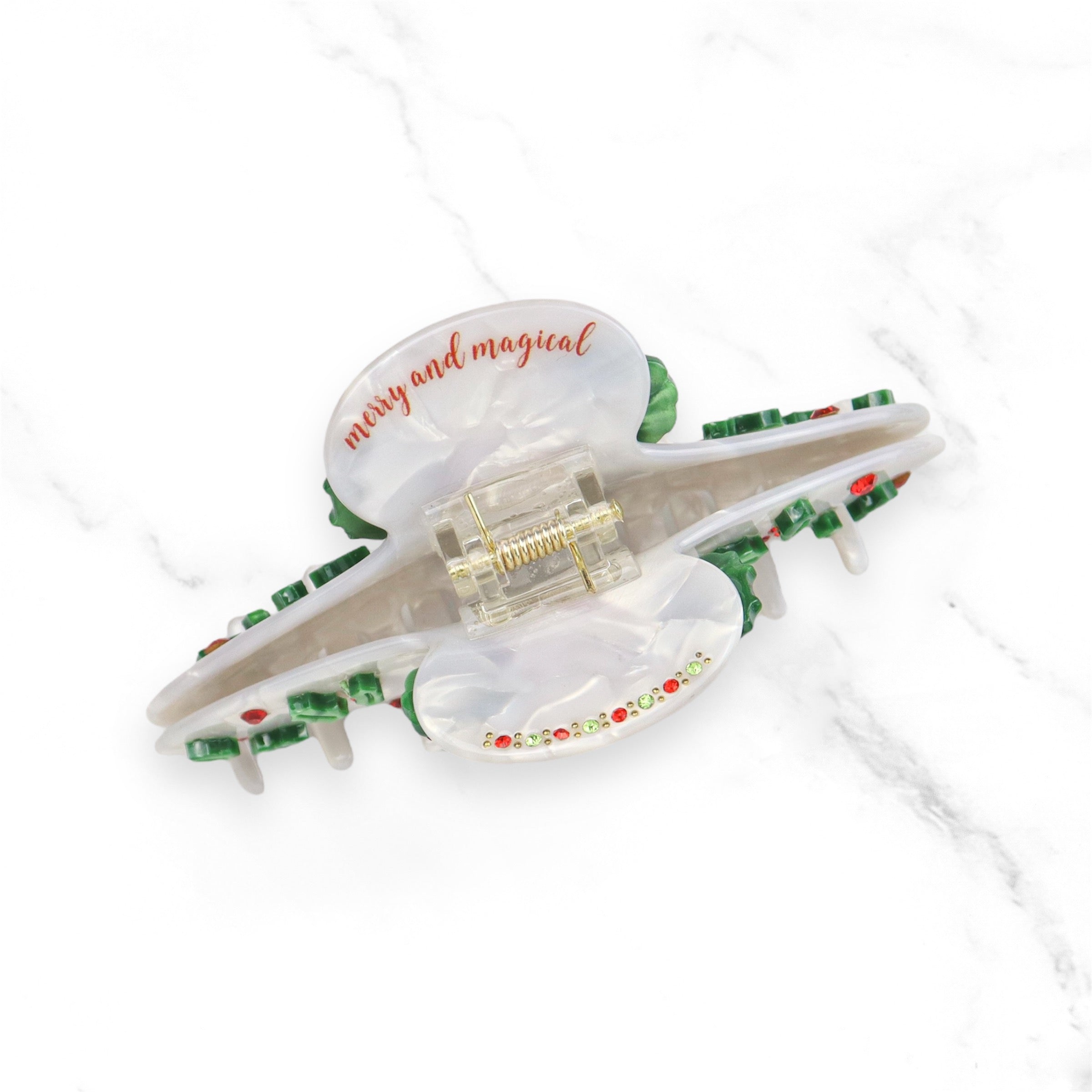Claw Clip ~ Christmas ~ Merry and Magical Wreath