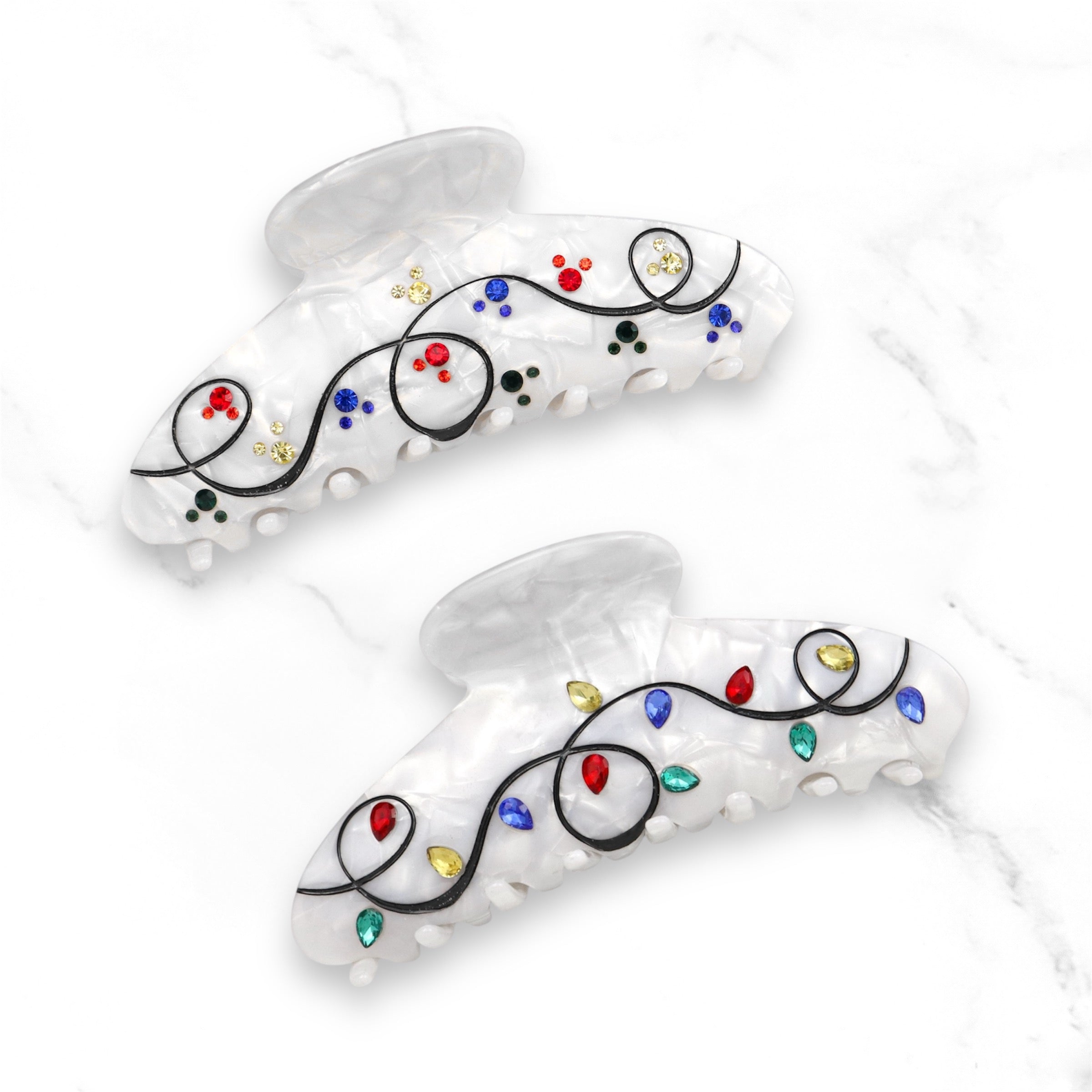 Claw Clip ~ Christmas ~ Holiday Lights