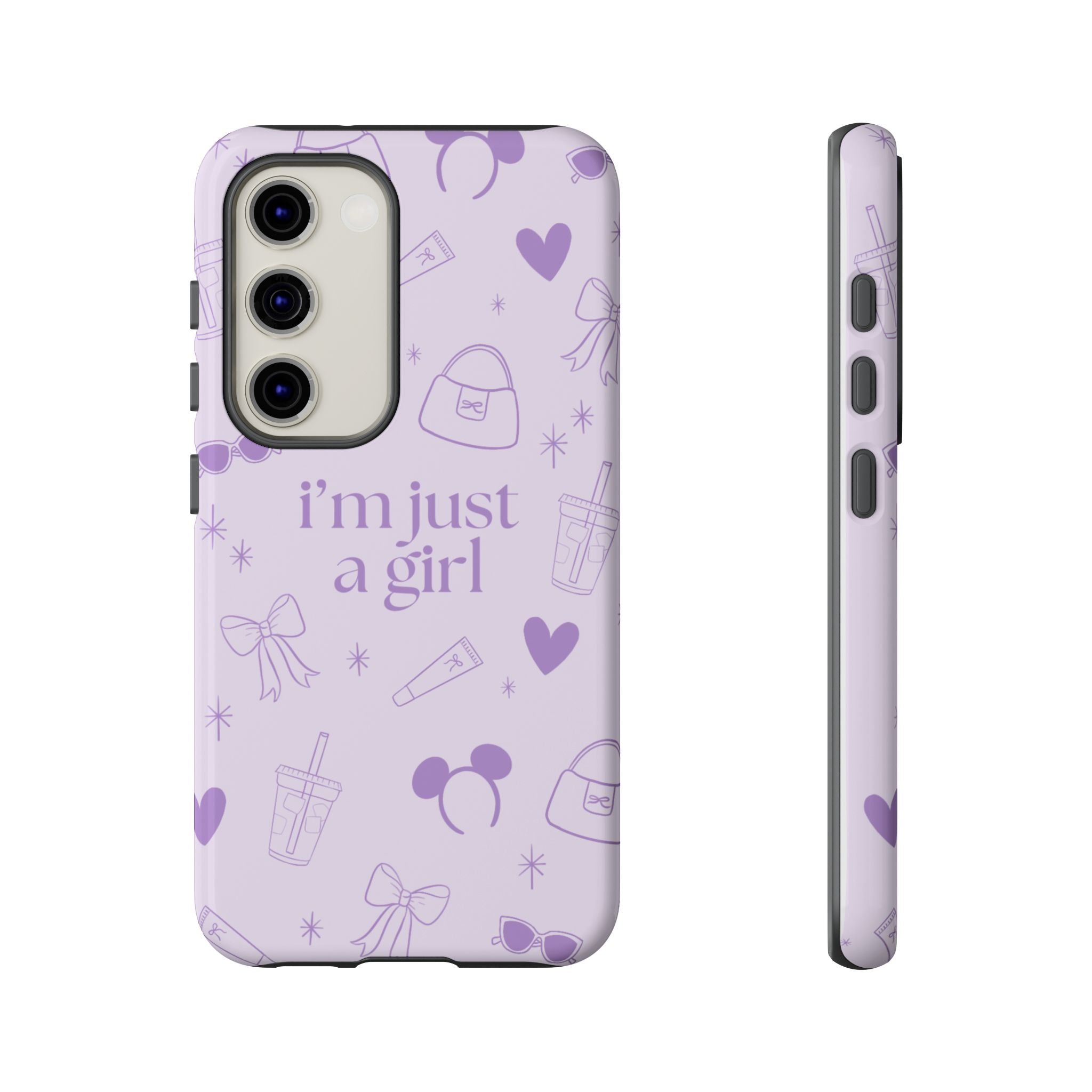 Phone Case - I'm Just a Girl (purple)