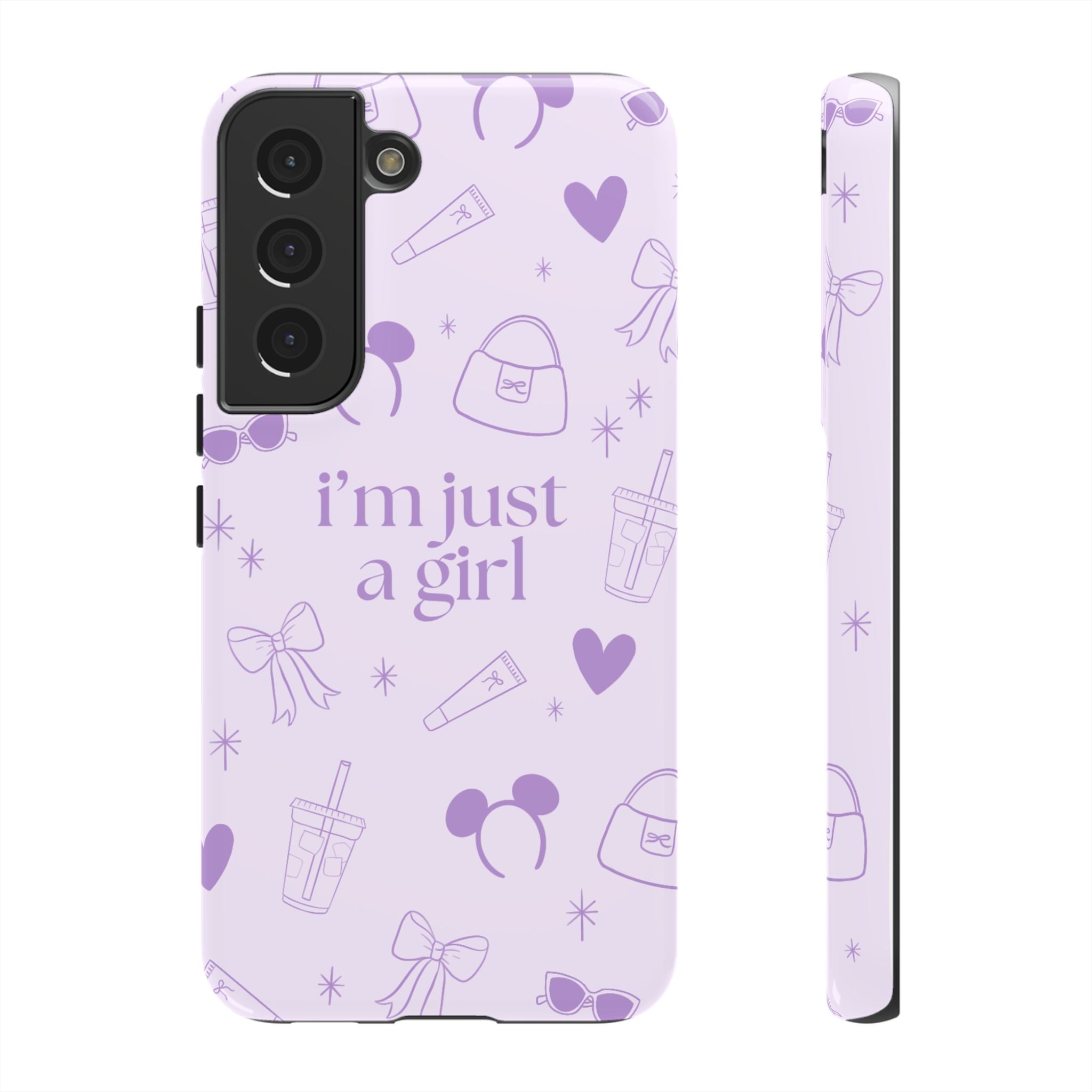 Phone Case - I'm Just a Girl (purple)