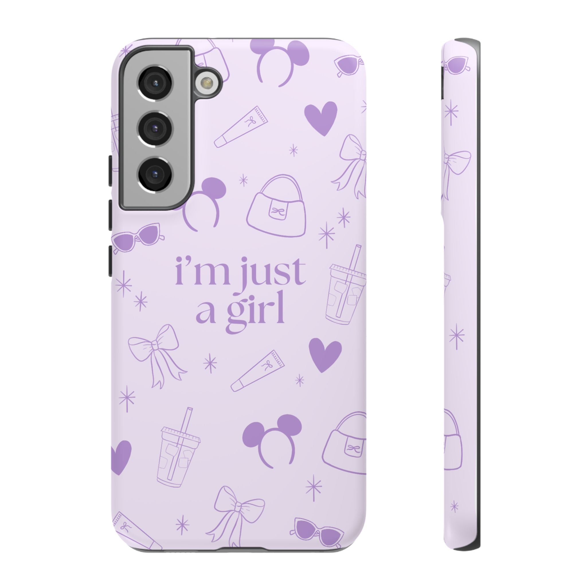 Phone Case - I'm Just a Girl (purple)
