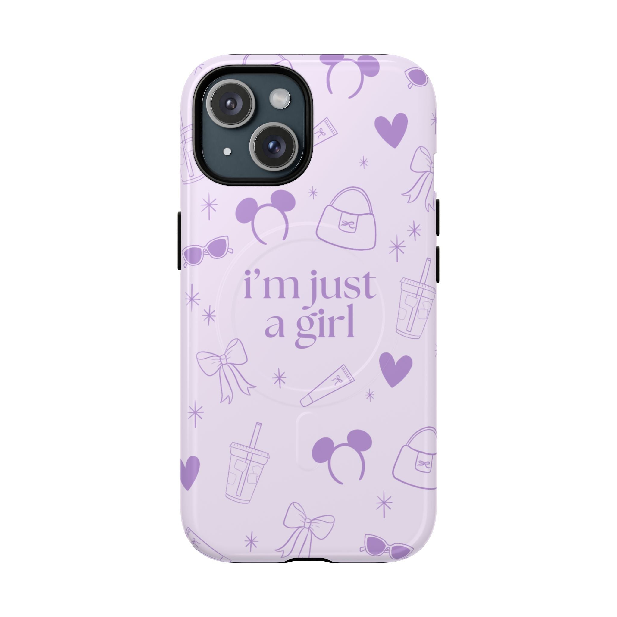 Phone Case - I'm Just a Girl (purple) MAG SAFE