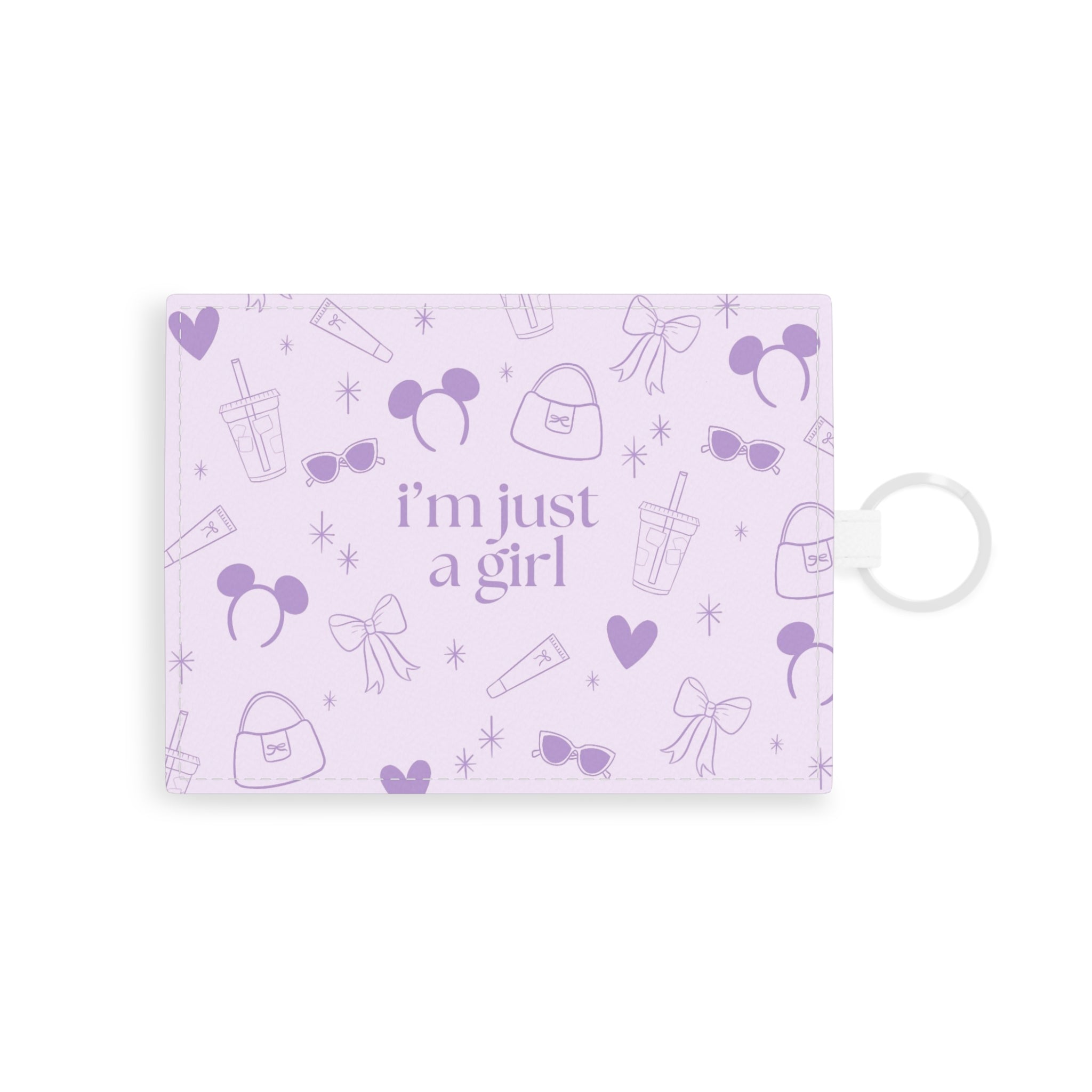Card Holder - I'm Just a Girl (purple)