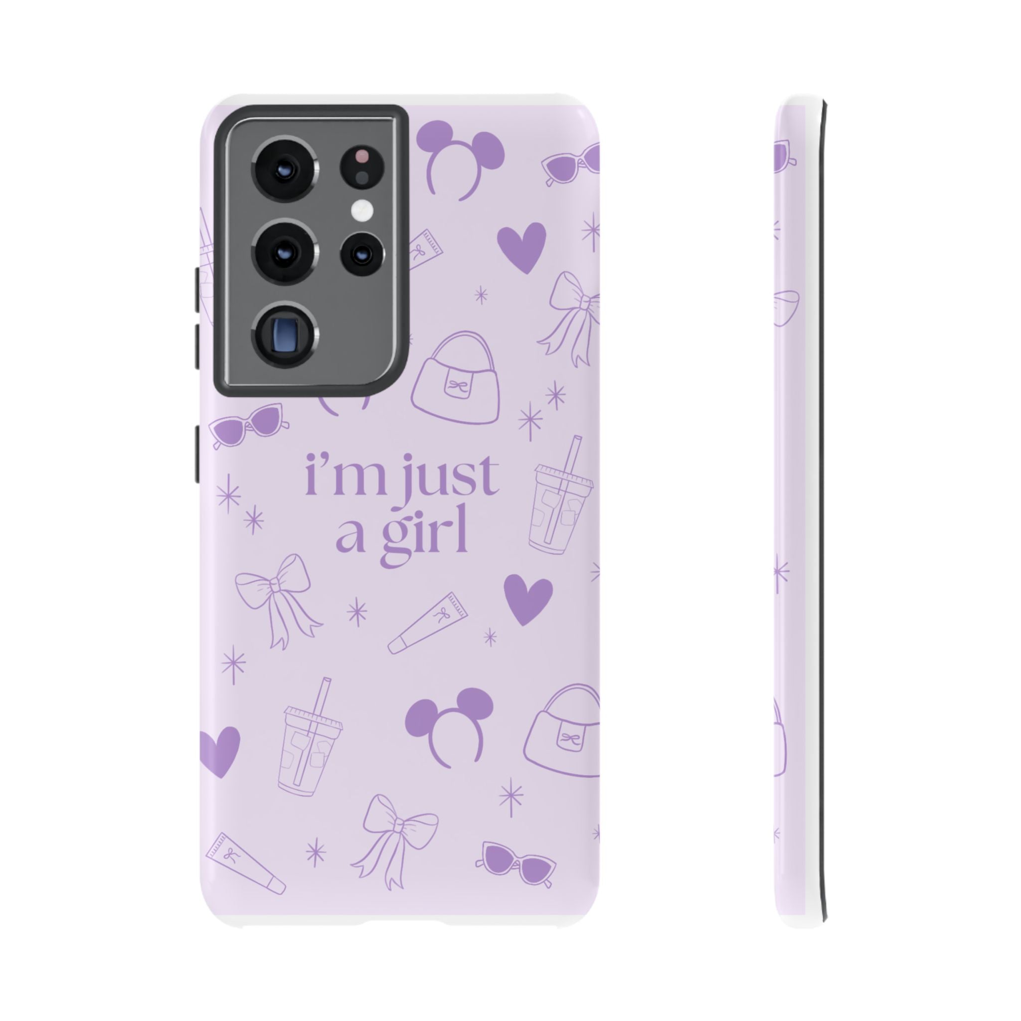 Phone Case - I'm Just a Girl (purple)
