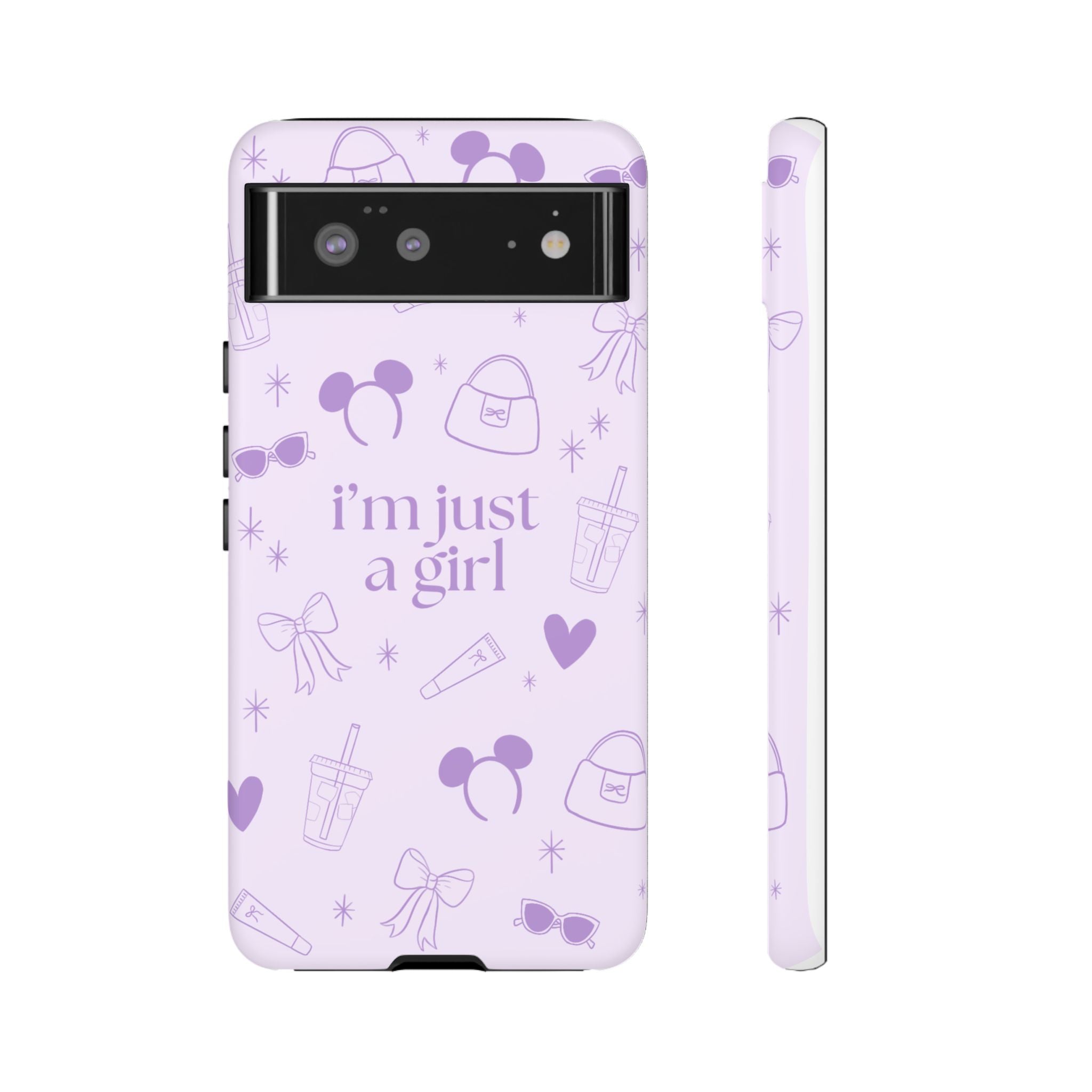 Phone Case - I'm Just a Girl (purple)
