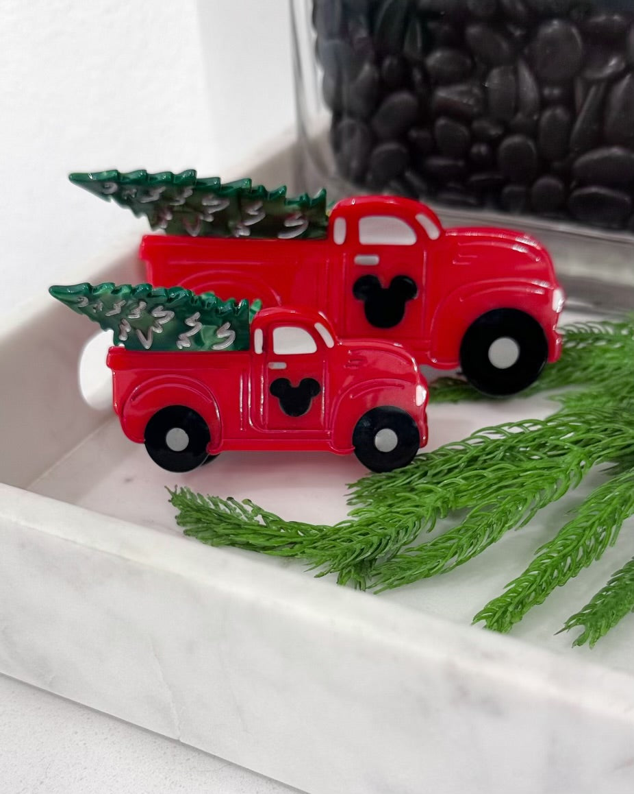Claw Clip ~ Christmas ~  Tree and Truck