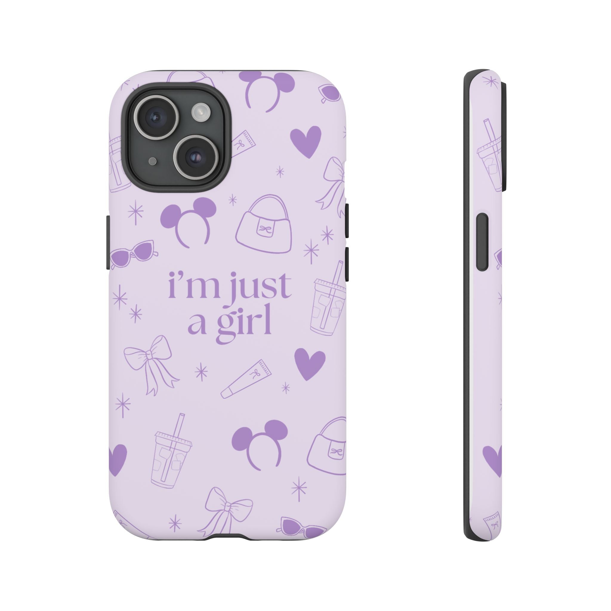 Phone Case - I'm Just a Girl (purple)