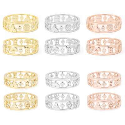 Ring ~ Sterling Collection ~ Land and World Stacker