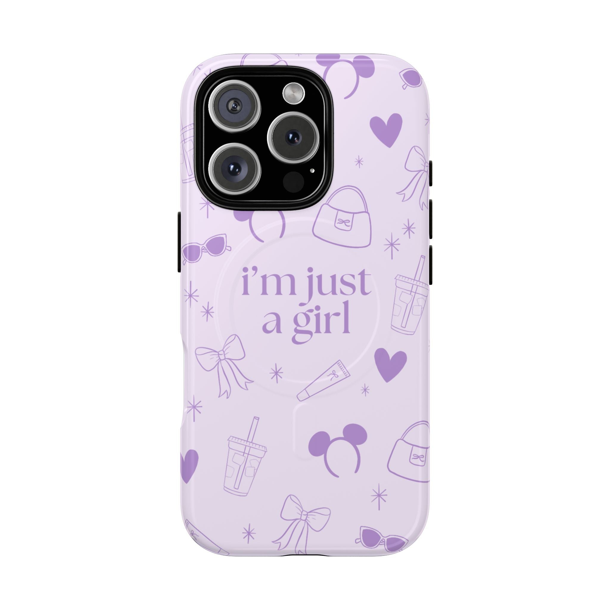 Phone Case - I'm Just a Girl (purple) MAG SAFE