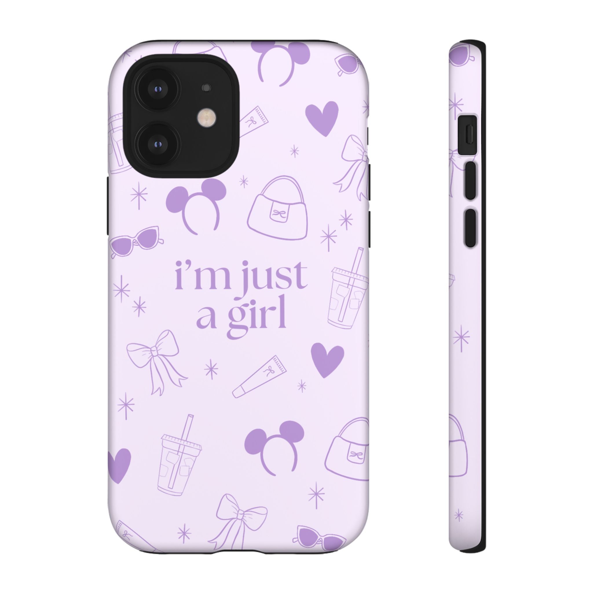 Phone Case - I'm Just a Girl (purple)