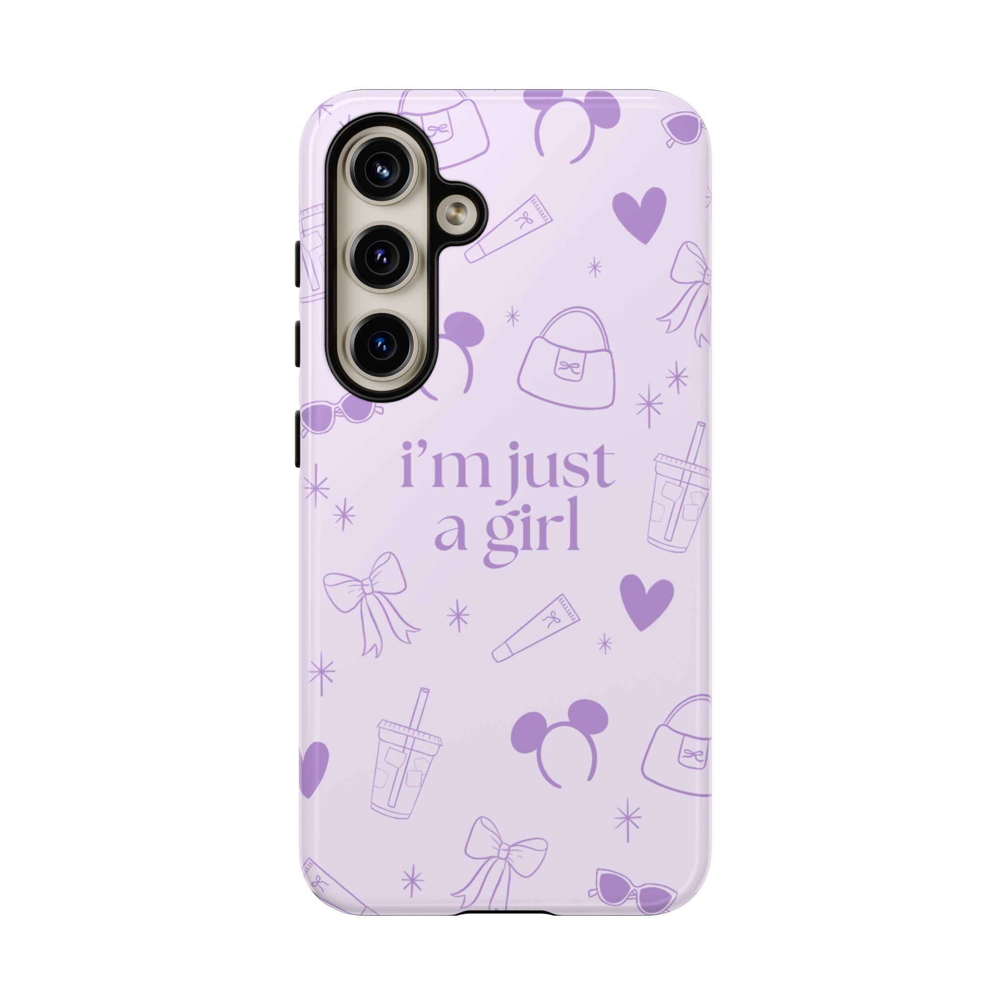 Phone Case - I'm Just a Girl (purple)
