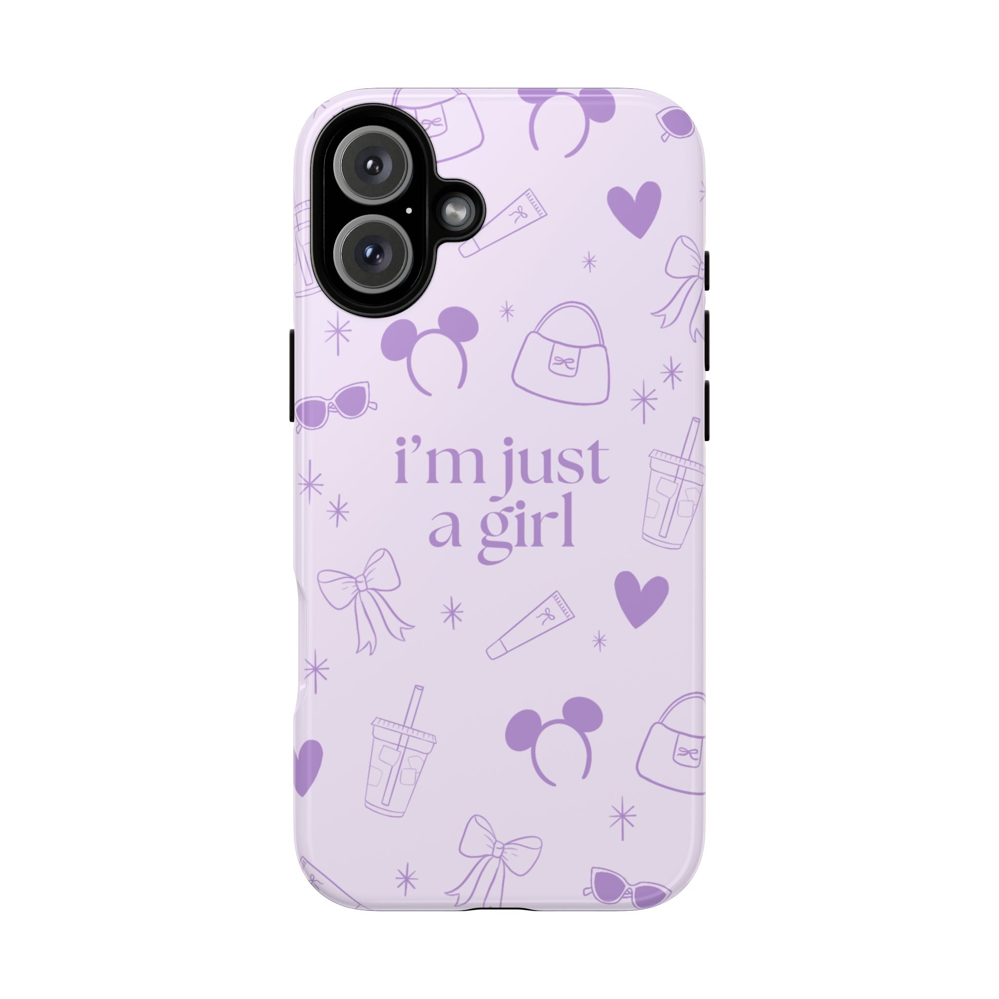 Phone Case - I'm Just a Girl (purple)
