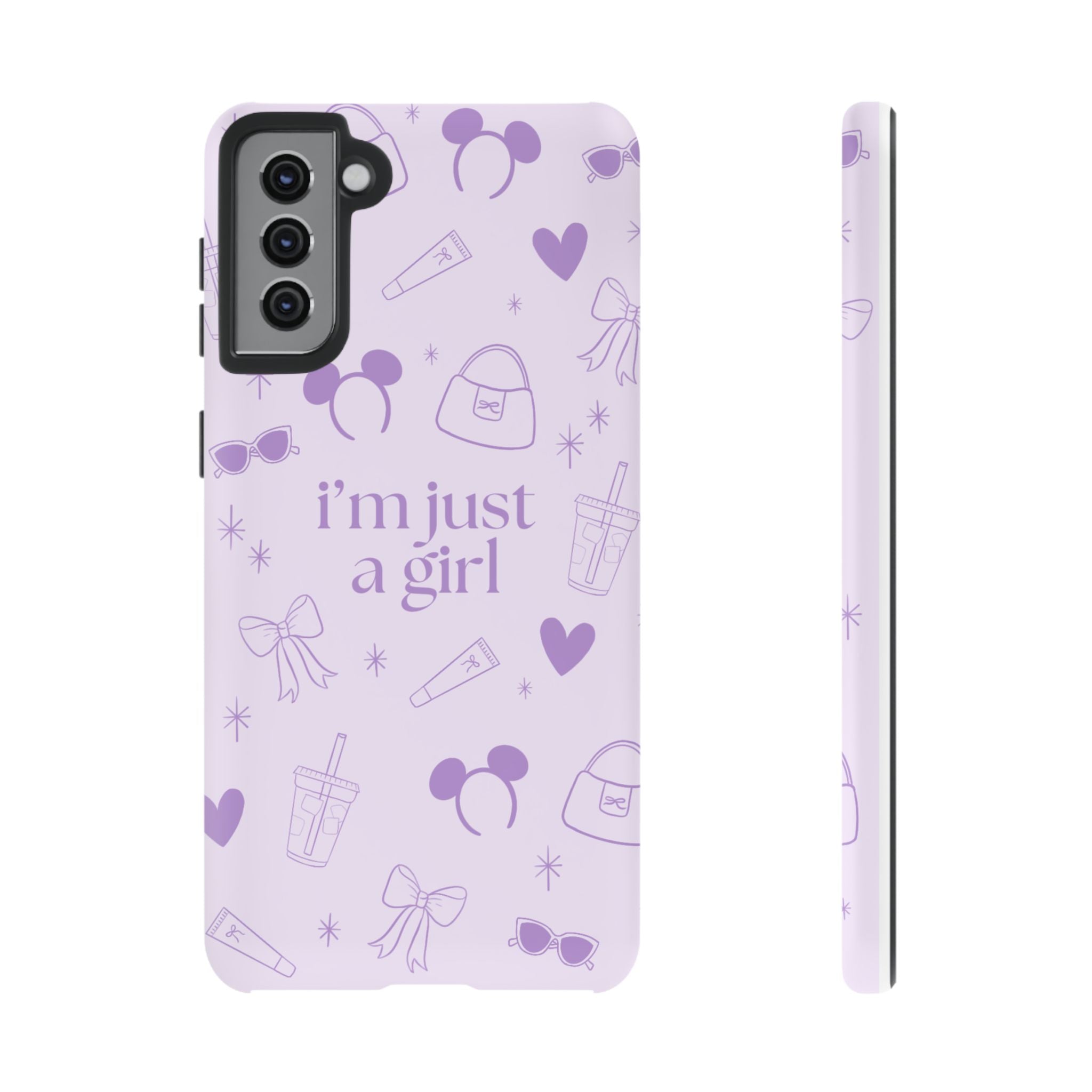 Phone Case - I'm Just a Girl (purple)