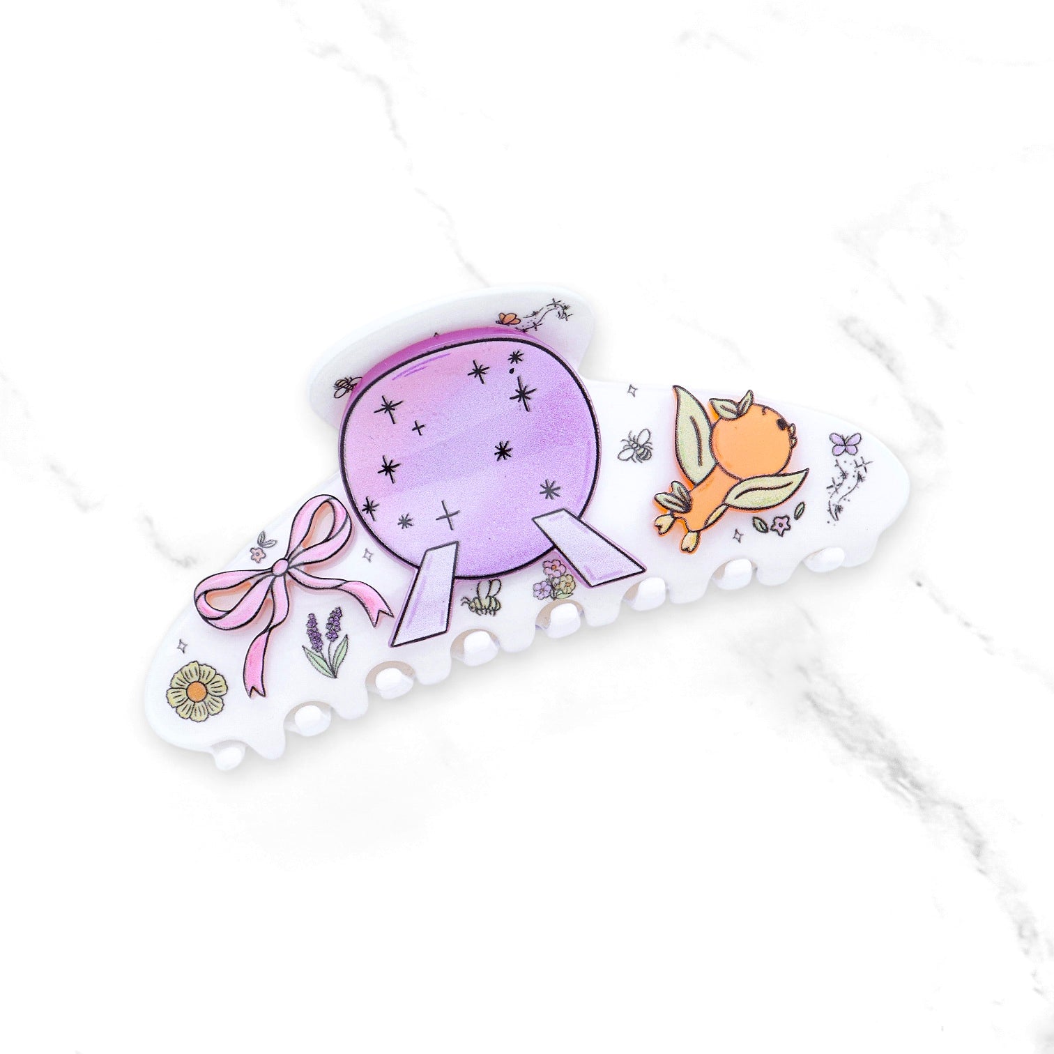 Claw Clip - Magic in Bloom Orange Bird