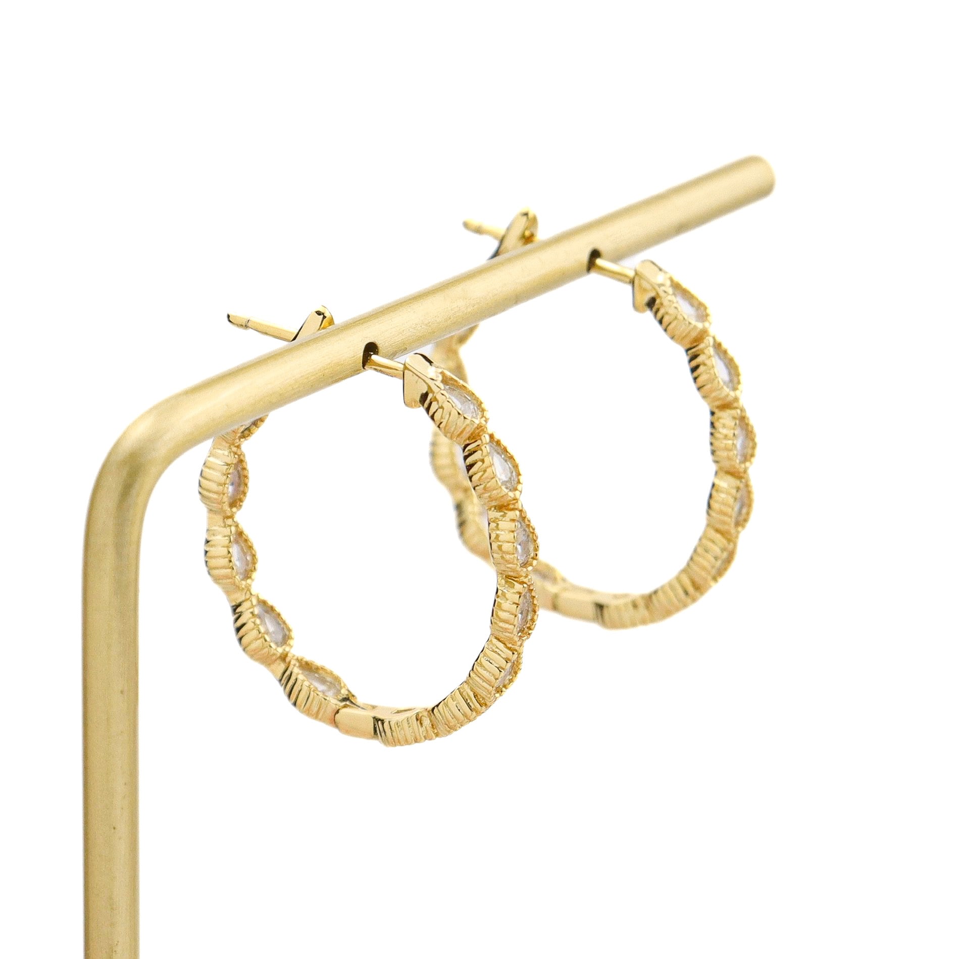 Earrings ~ Sterling Collection ~ Pear Hoops SHOPIVERSARY BLOWOUT