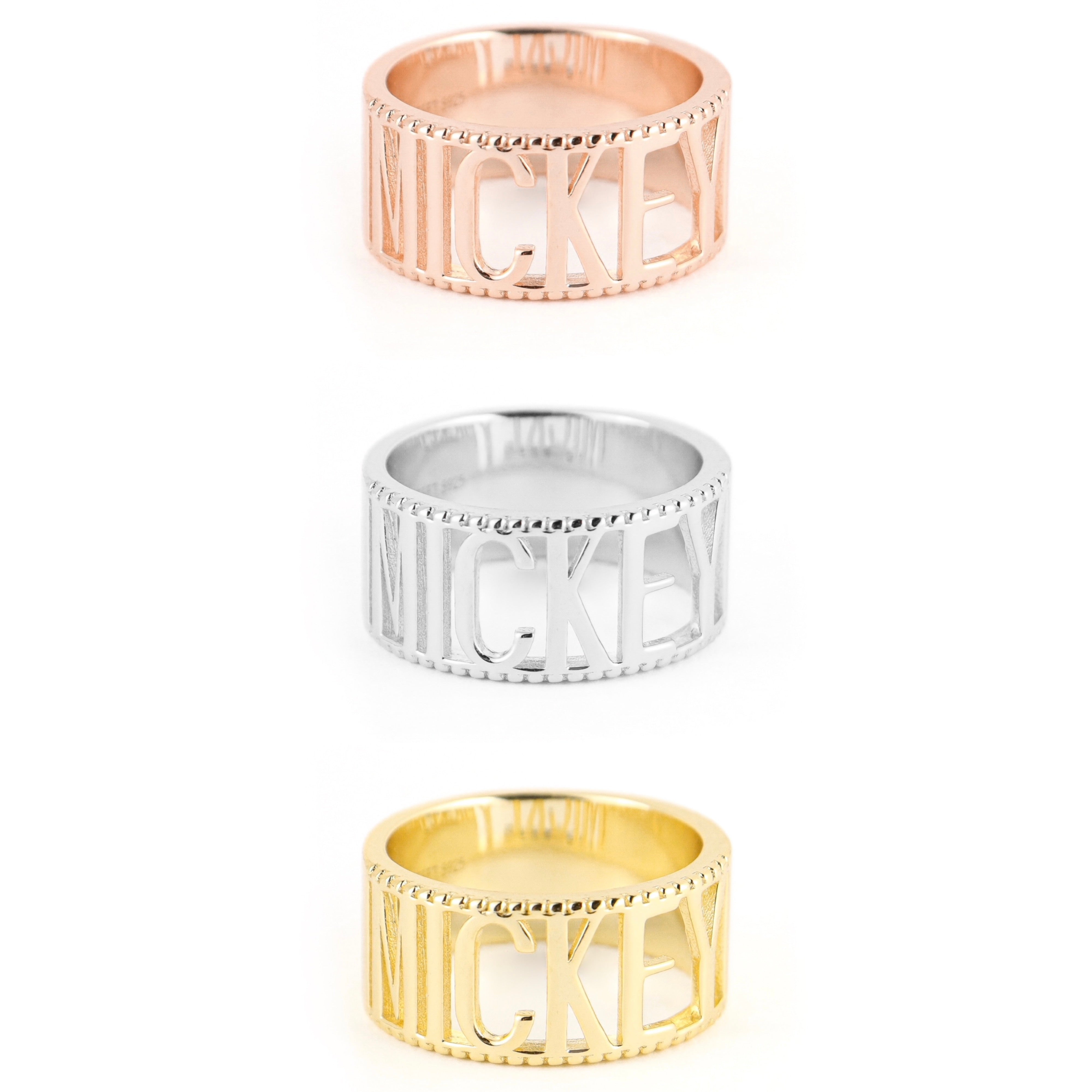 Ring ~ Sterling Collection ~ Wide Mickey Stacker