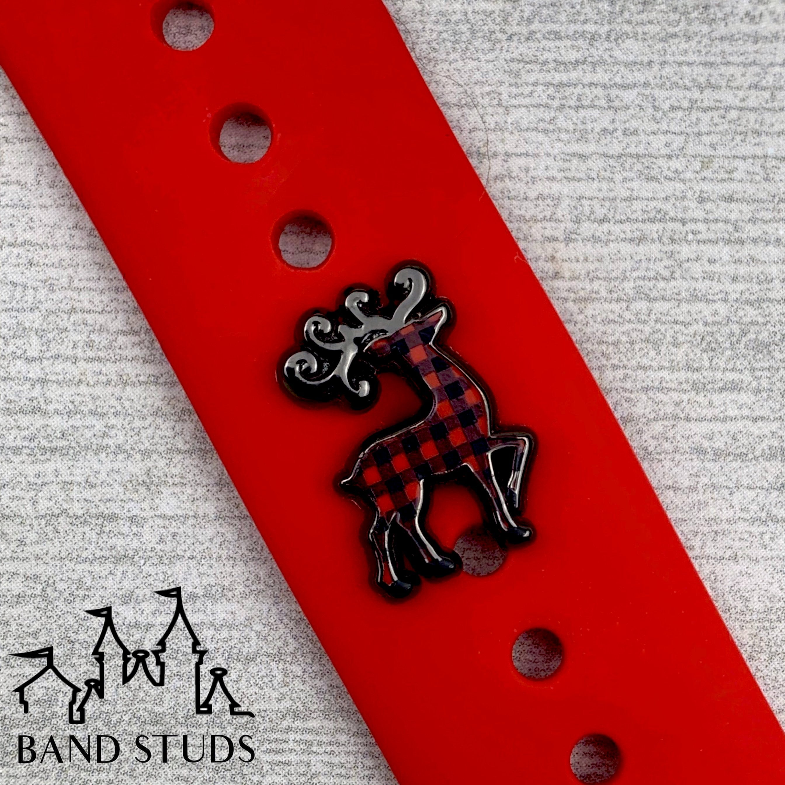Band Stud® - Christmas Collection - Majestic Reindeer Buffalo Plaid CHRISTMAS MARKDOWN